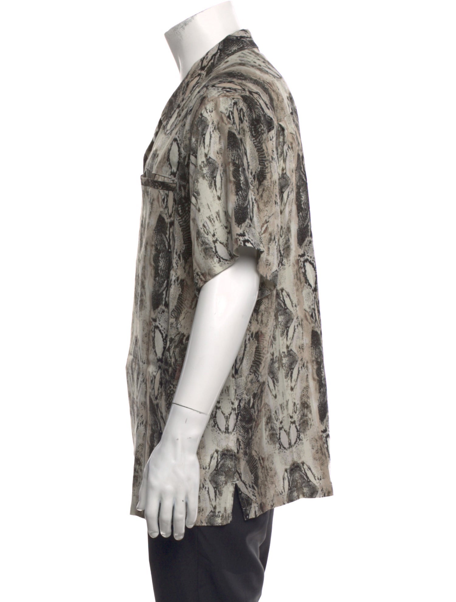 Tom Ford Silk Animal Print Shirt - Brown Casual Shirts