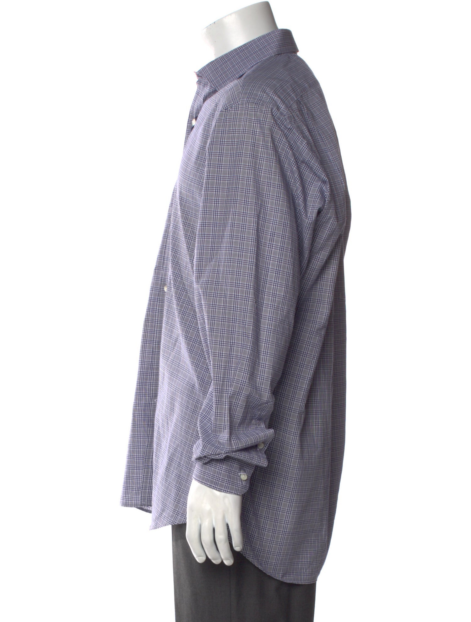 Ovadia & Sons Plaid Print Long Sleeve Dress Shirt