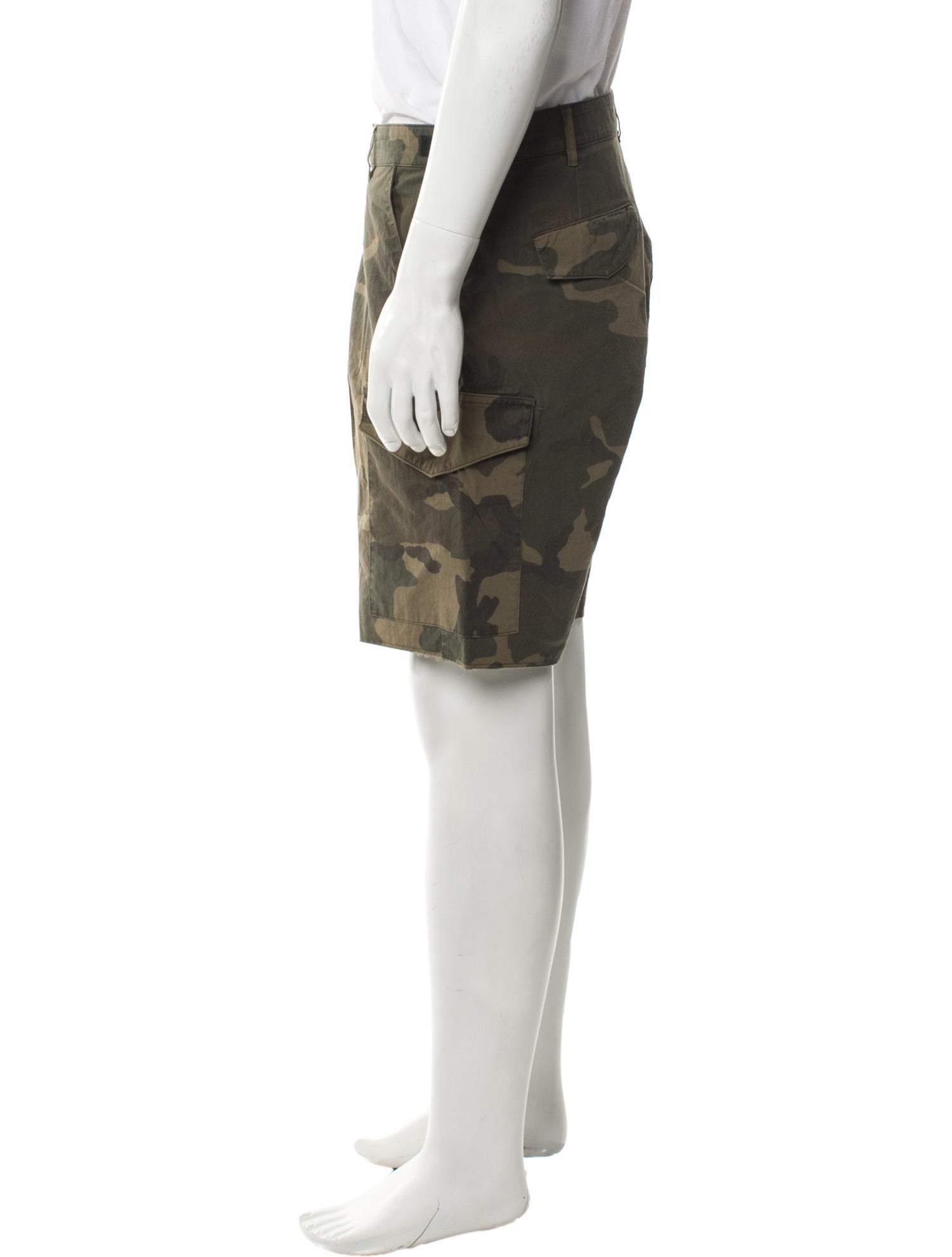 Ovadia & Sons Camouflage Print Flat Front Shorts