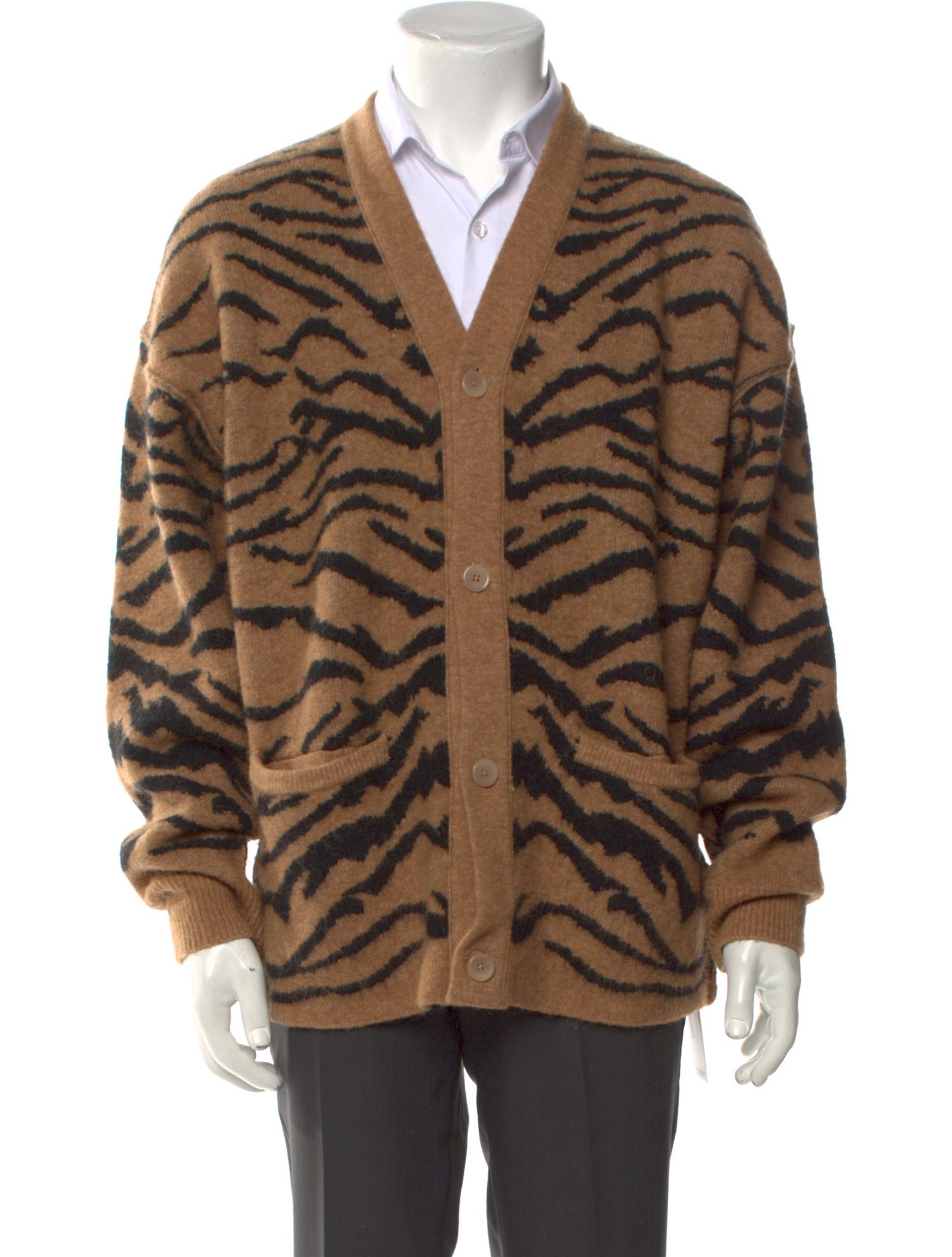 Ovadia & Sons Striped V-Neck Cardigan