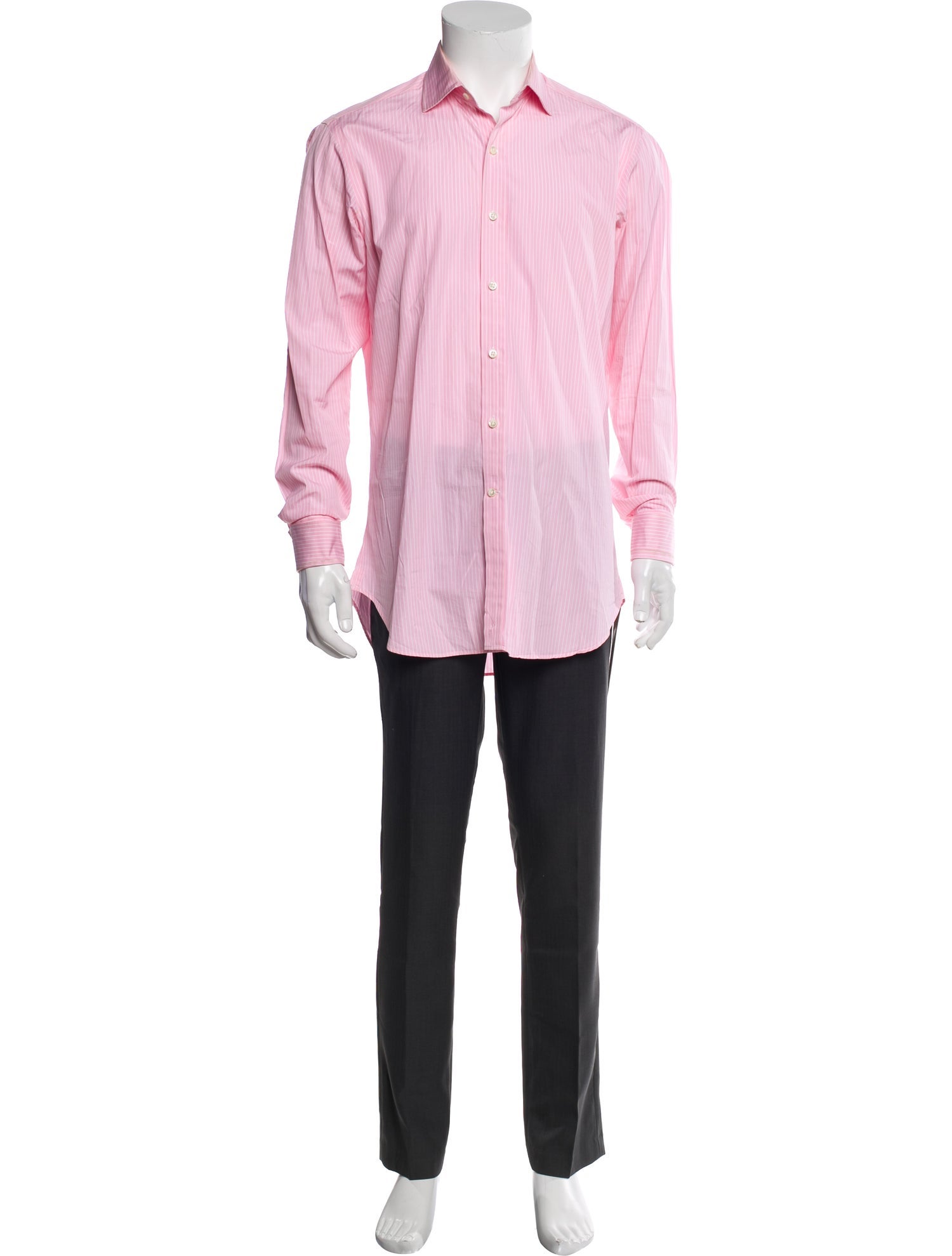 Ovadia & Sons Striped Long Sleeve Dress Shirt