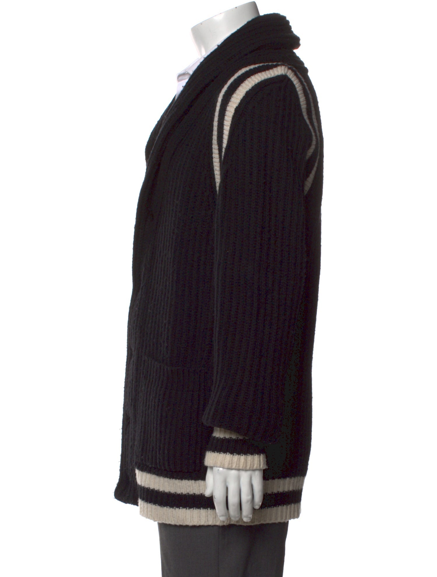 Ovadia & Sons Striped V-Neck Cardigan