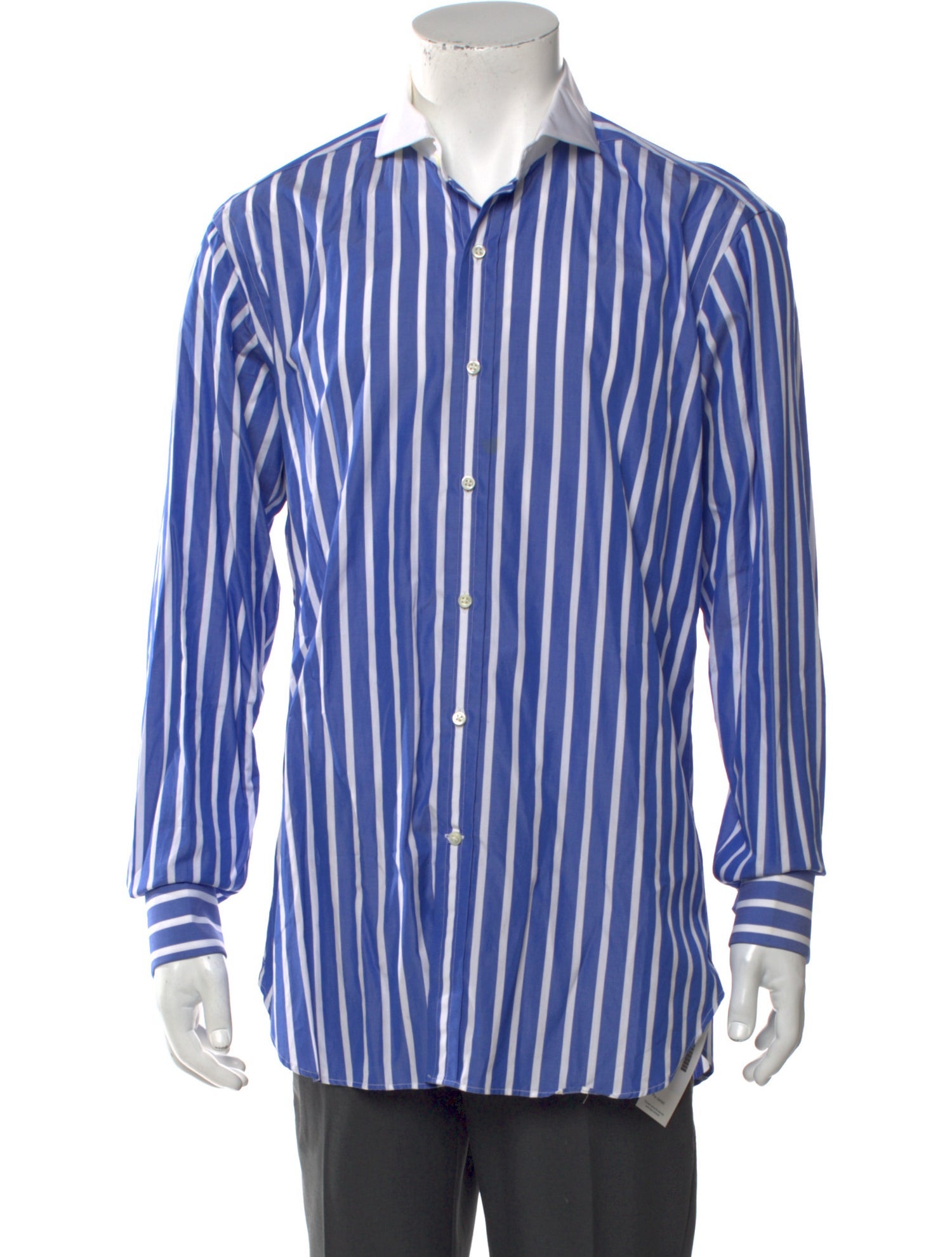 Ovadia & Sons Striped Long Sleeve Dress Shirt