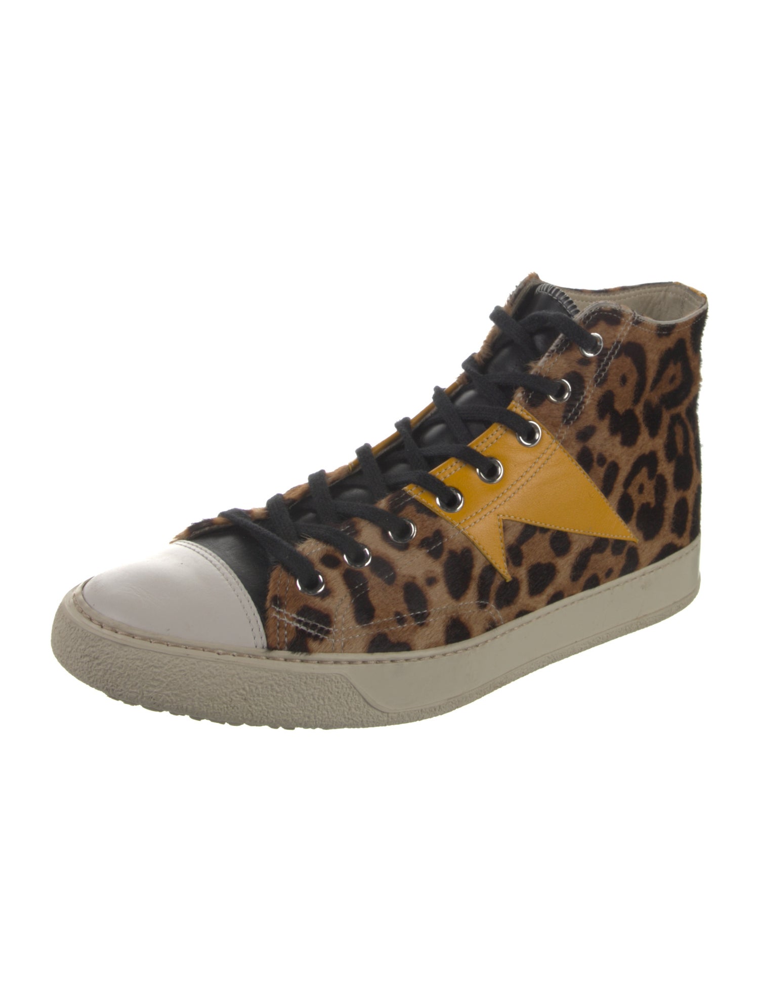 Ovadia & Sons Ponyhair Animal Print Sneakers