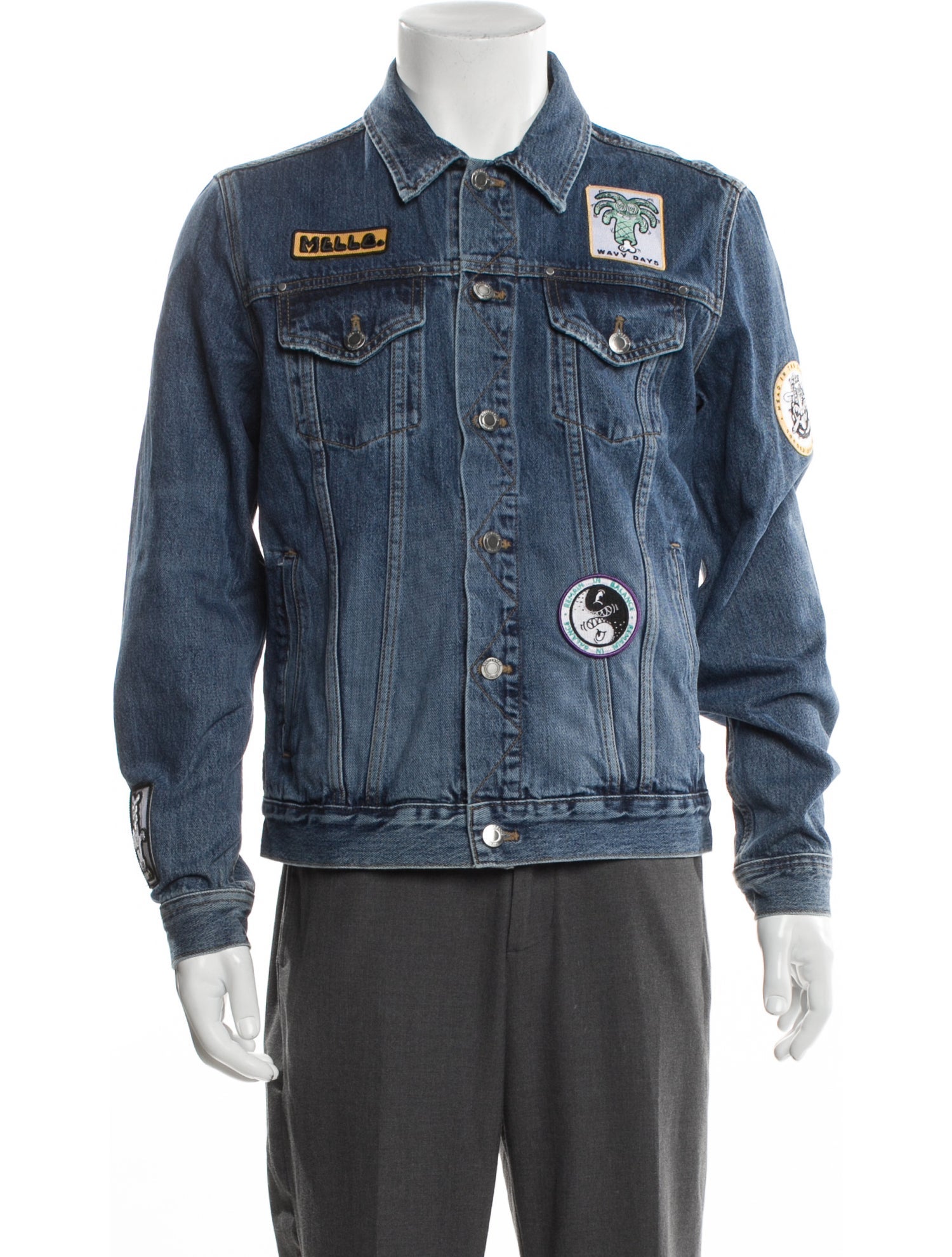 Ovadia & Sons Colorblock Pattern Denim Jacket w/ Tags