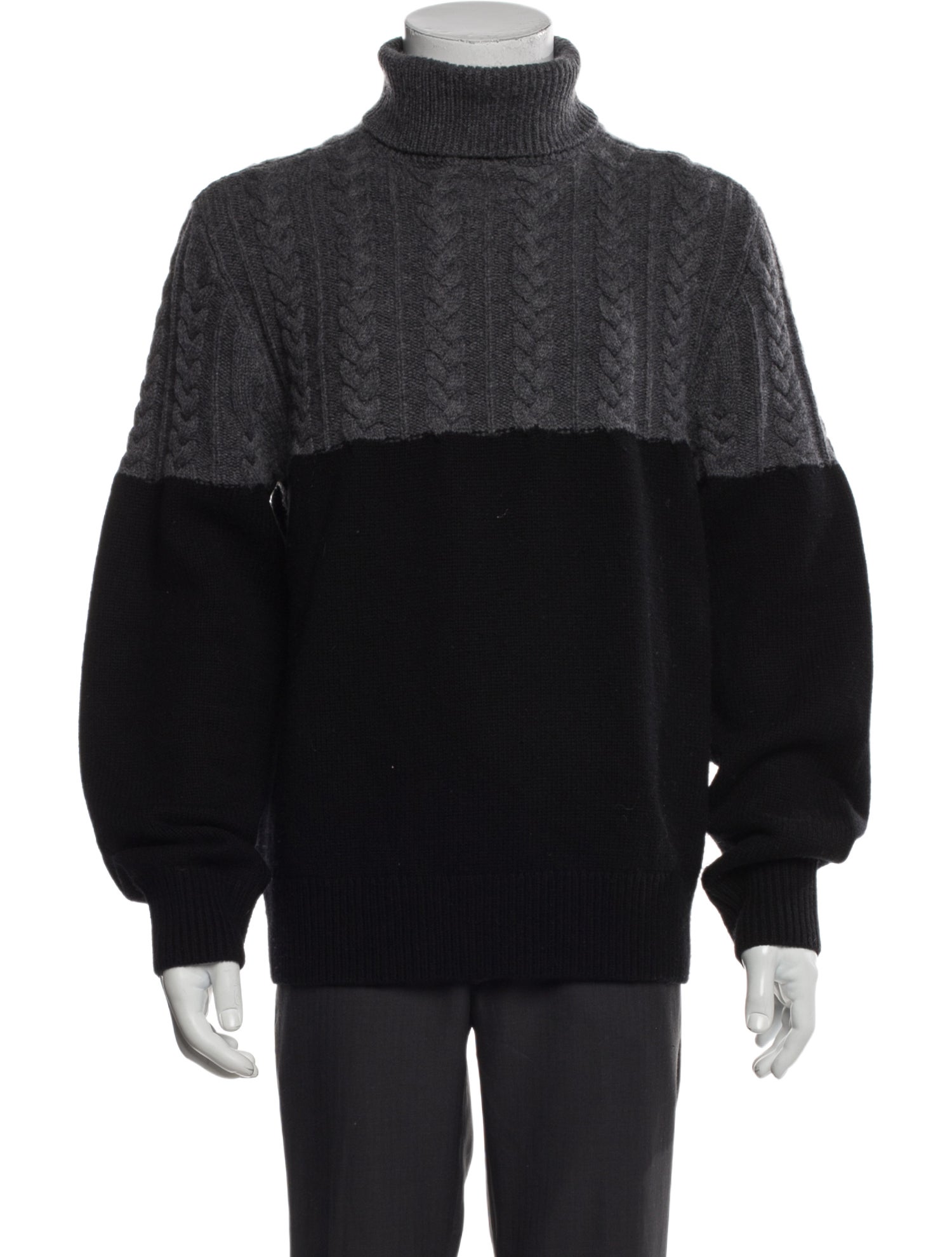 Ovadia & Sons Merino Wool Colorblock Pattern Pullover