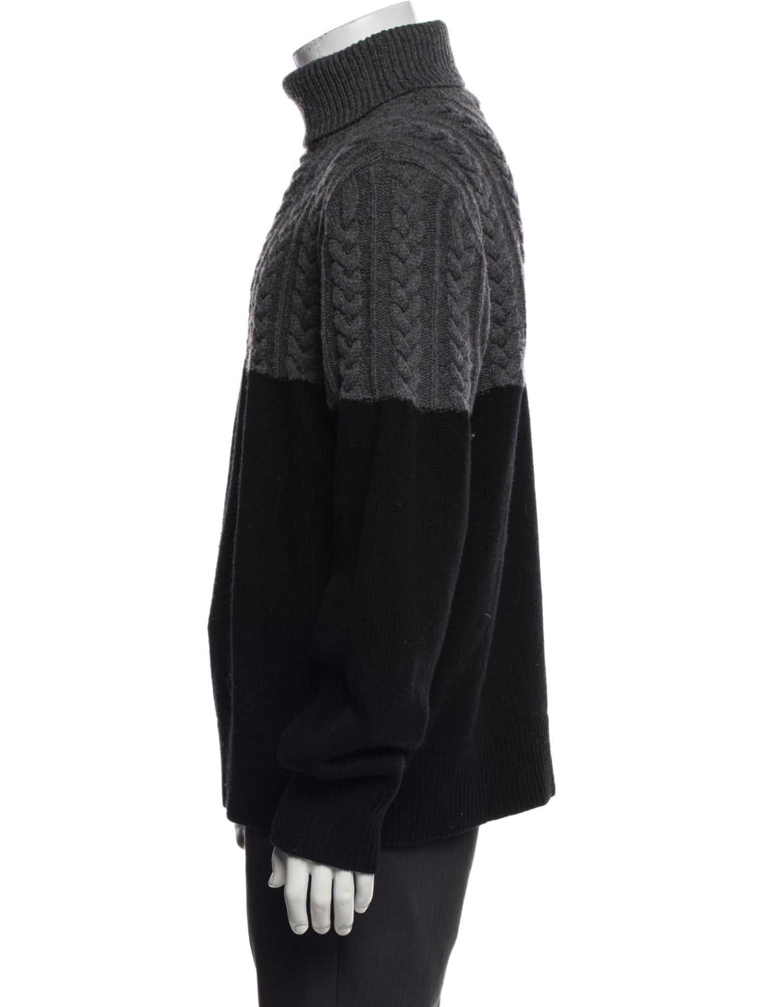 Ovadia & Sons Merino Wool Colorblock Pattern Pullover