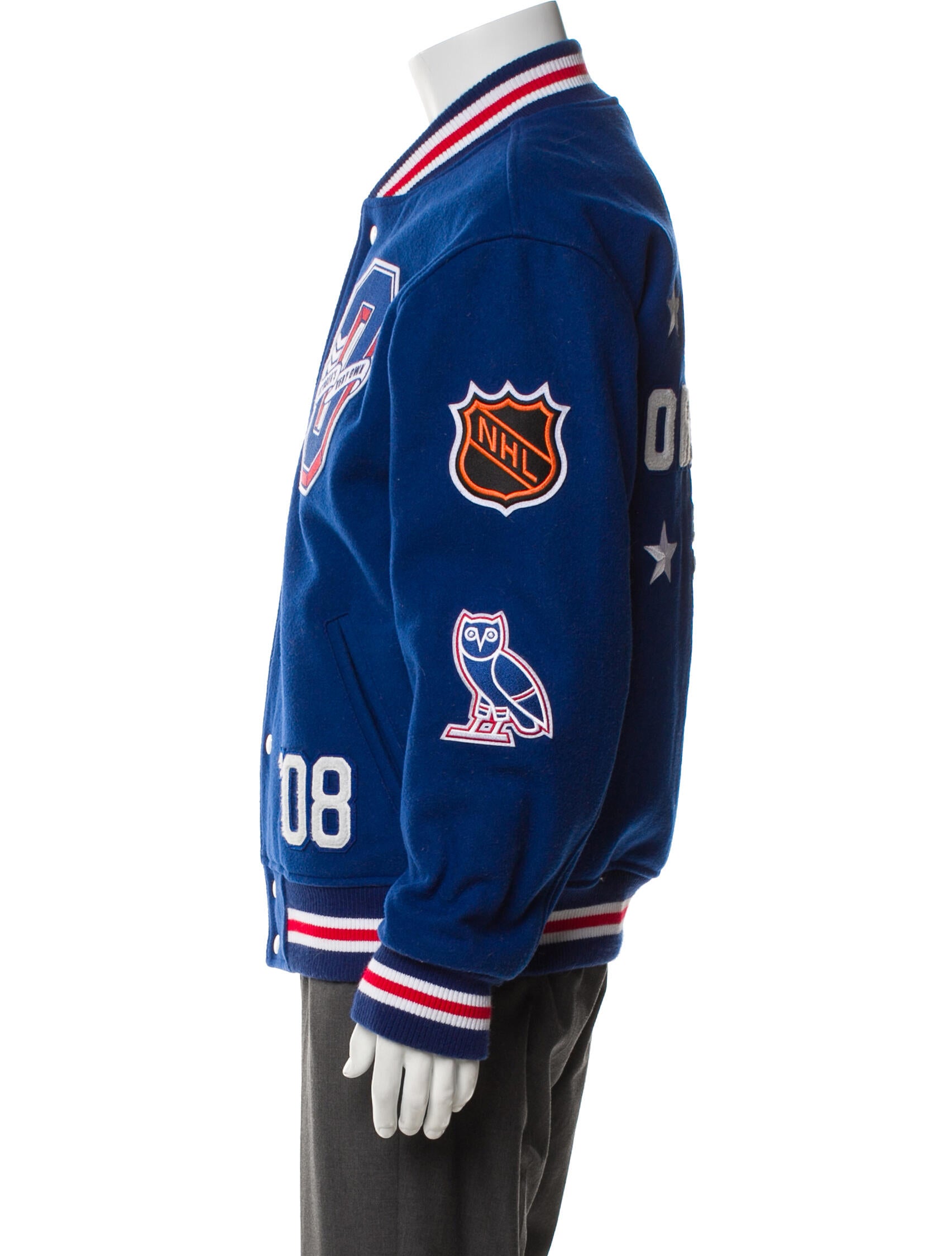 October’s Very Own Wool Graphic Print Varsity Jacket