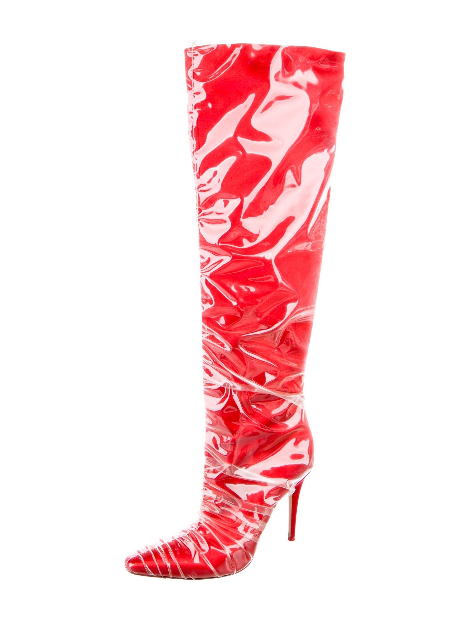 Off-White x Jimmy Choo Elizabeth 100 PVC Lace-Up Boots