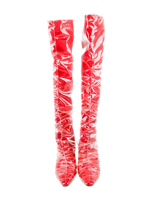 Off-White x Jimmy Choo Elizabeth 100 PVC Lace-Up Boots