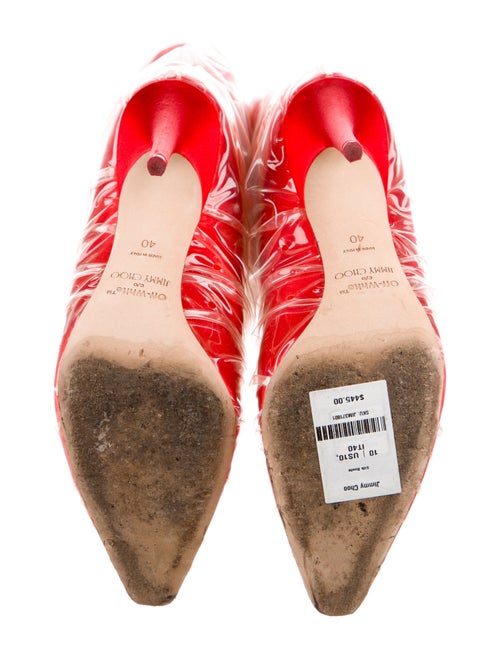 Off-White x Jimmy Choo Elizabeth 100 PVC Lace-Up Boots