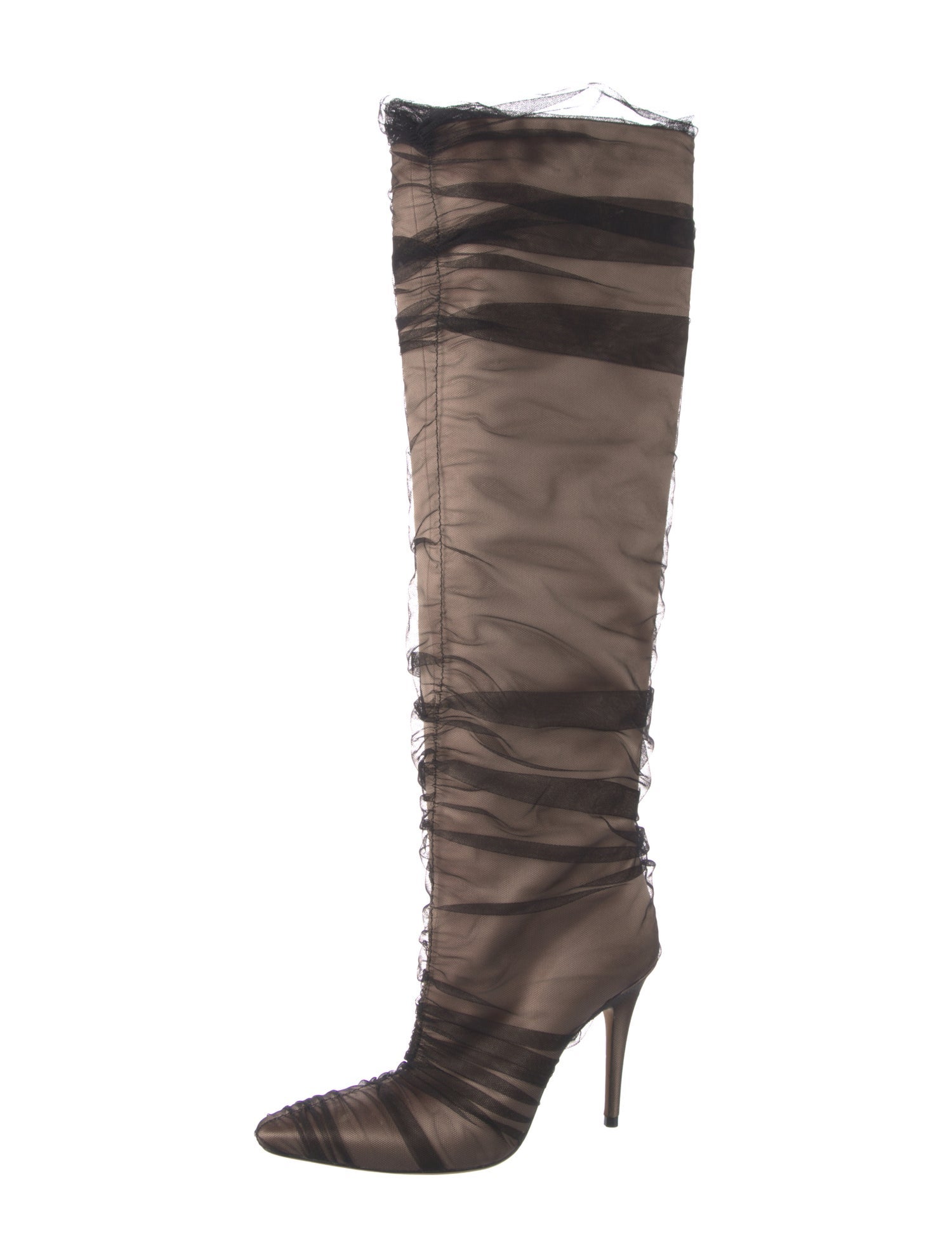 Off-White x Jimmy Choo Lace Mesh Accents Boots