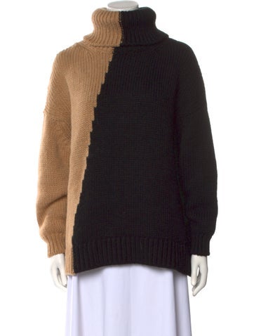 Oof Wear Knitwear Colorblock Pattern Turtleneck Sweater S