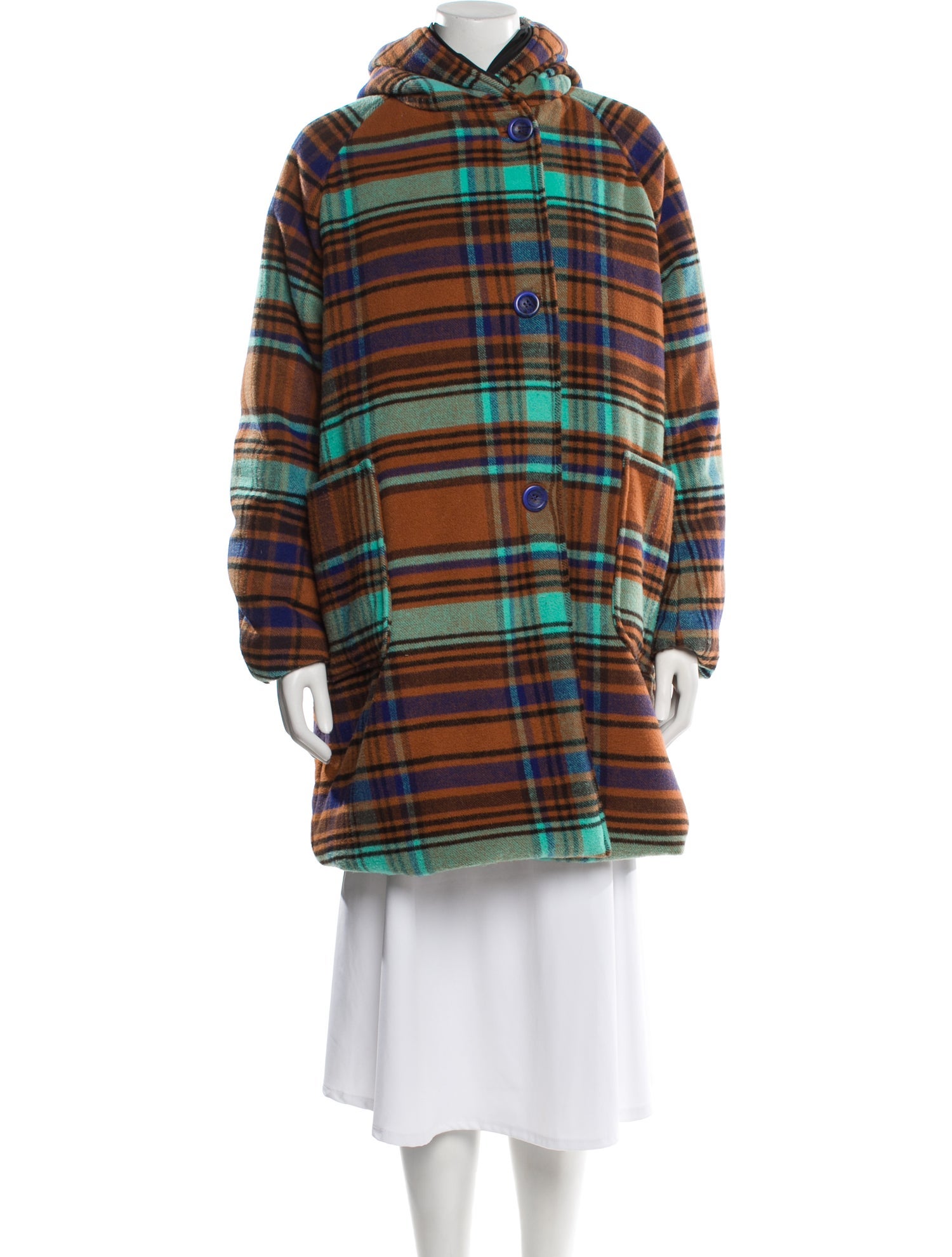 Oof Wear Plaid Print Coat