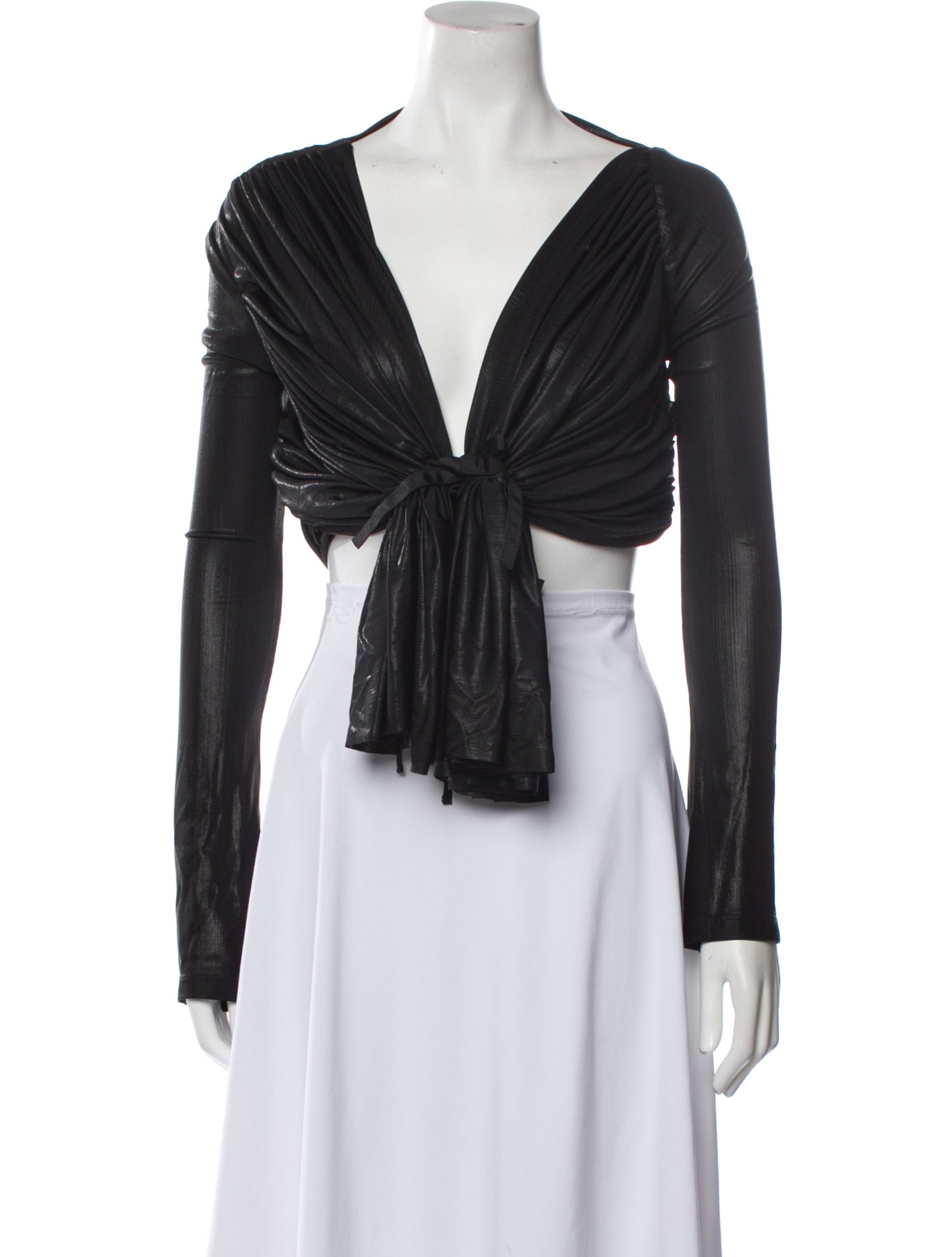 Weinsanto V-Neck Long Sleeve Crop Top w/ Tags