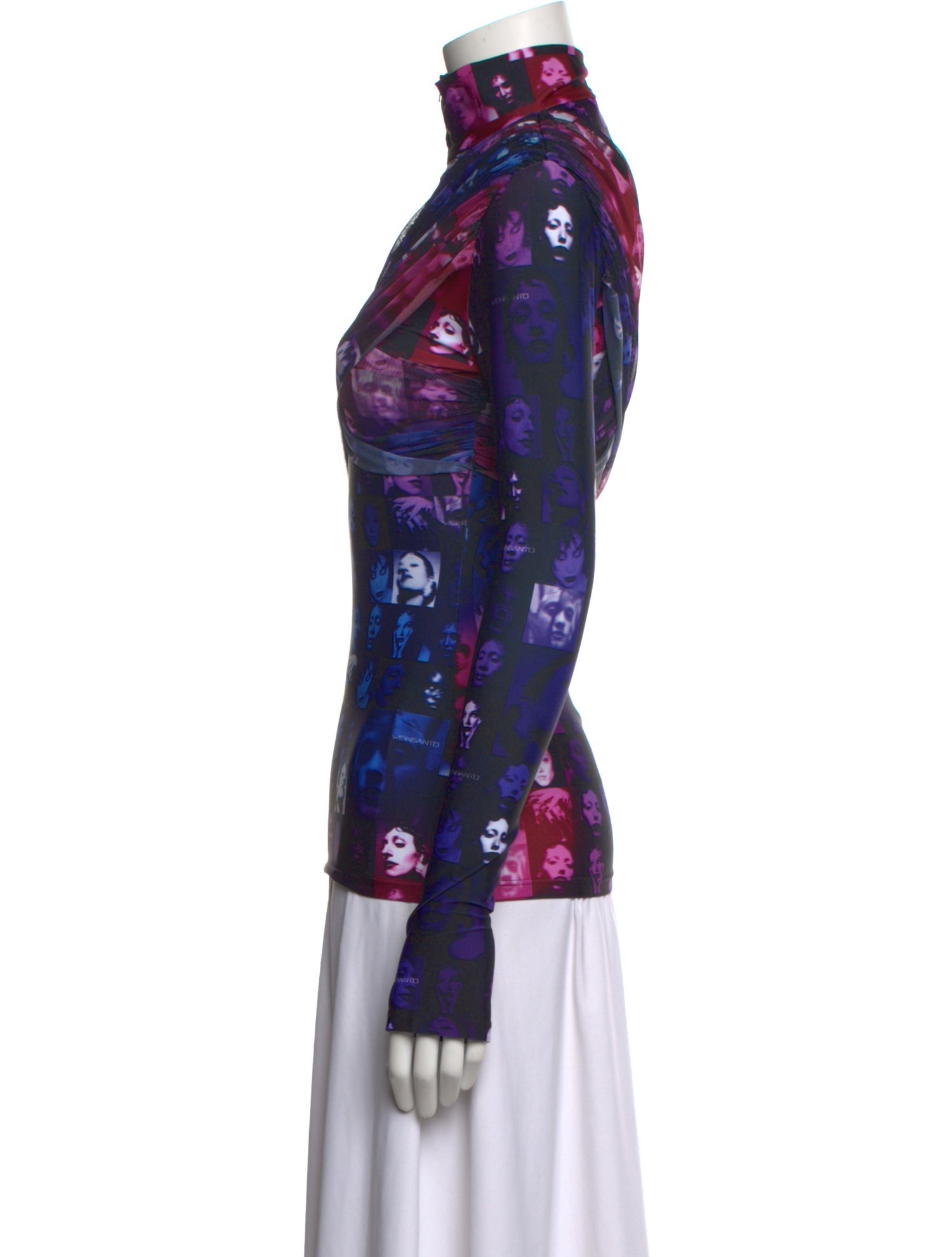 Weinsanto Floral Print Turtleneck Top