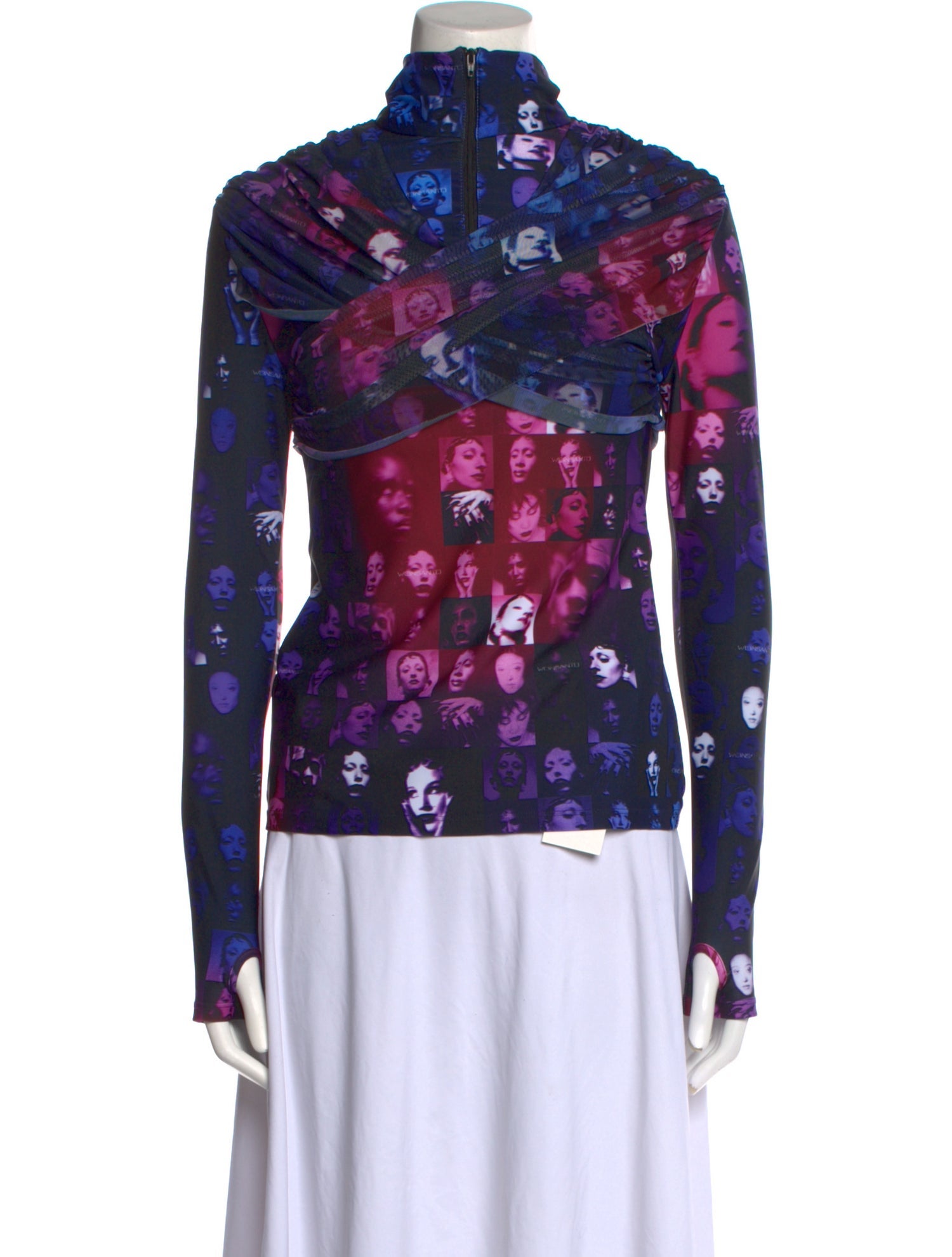 Weinsanto Floral Print Turtleneck Blouse