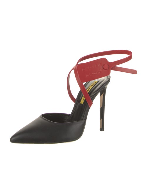 Off-White c/o Virgil Abloh Zip-Tie Leather Slingback Pumps