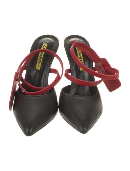 Off-White c/o Virgil Abloh Zip-Tie Leather Slingback Pumps