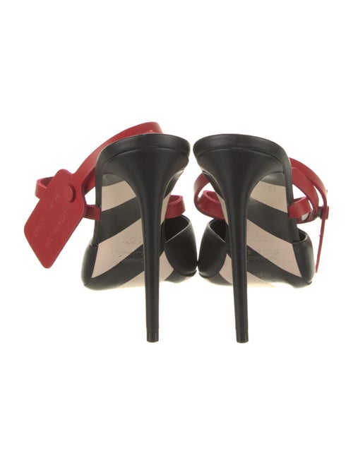 Off-White c/o Virgil Abloh Zip-Tie Leather Slingback Pumps