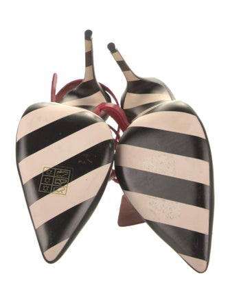 Off-White c/o Virgil Abloh Zip-Tie Leather Slingback Pumps