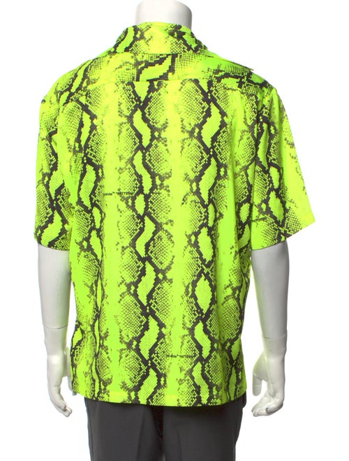 Off-White c/o Virgil Abloh 2020 Snake Holiday Print Tech Bowling Shirt