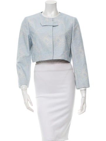 Paule Ka Patterned Cropped Jacket w/ Tags