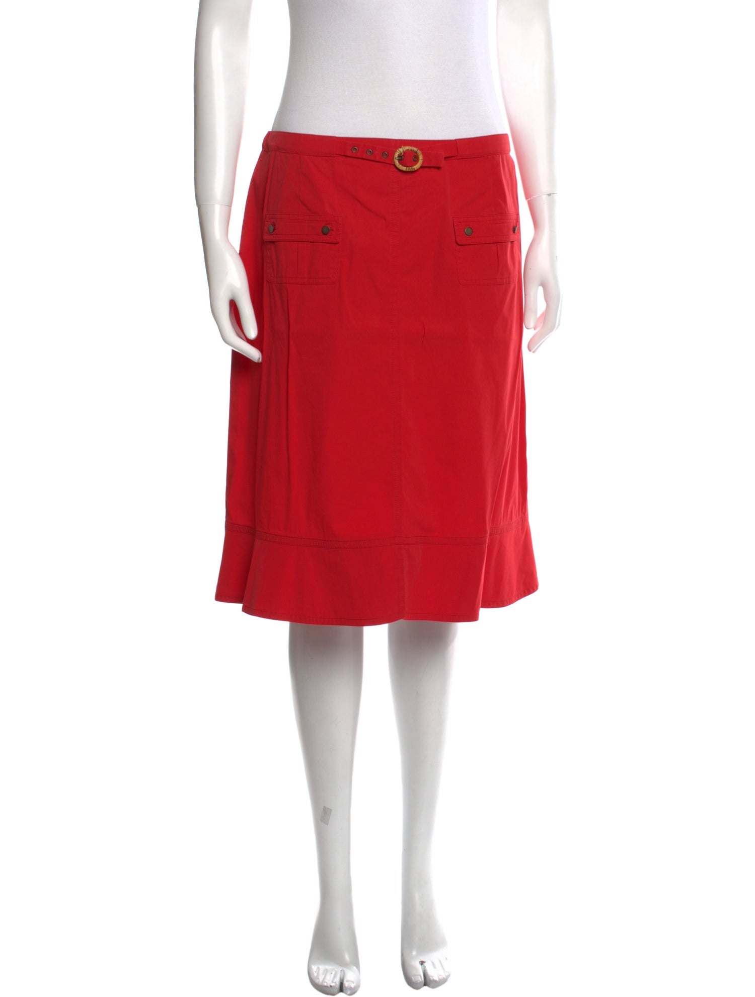 Paule Ka Knee-Length Skirt - Red Skirts, Clothing - WP228835 | The RealReal