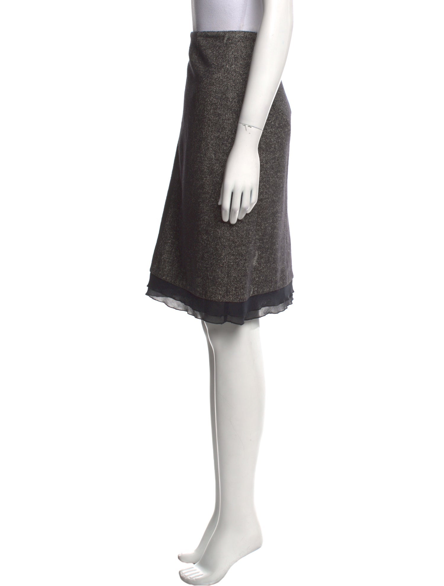 Paule Ka Striped Knee-Length Skirt