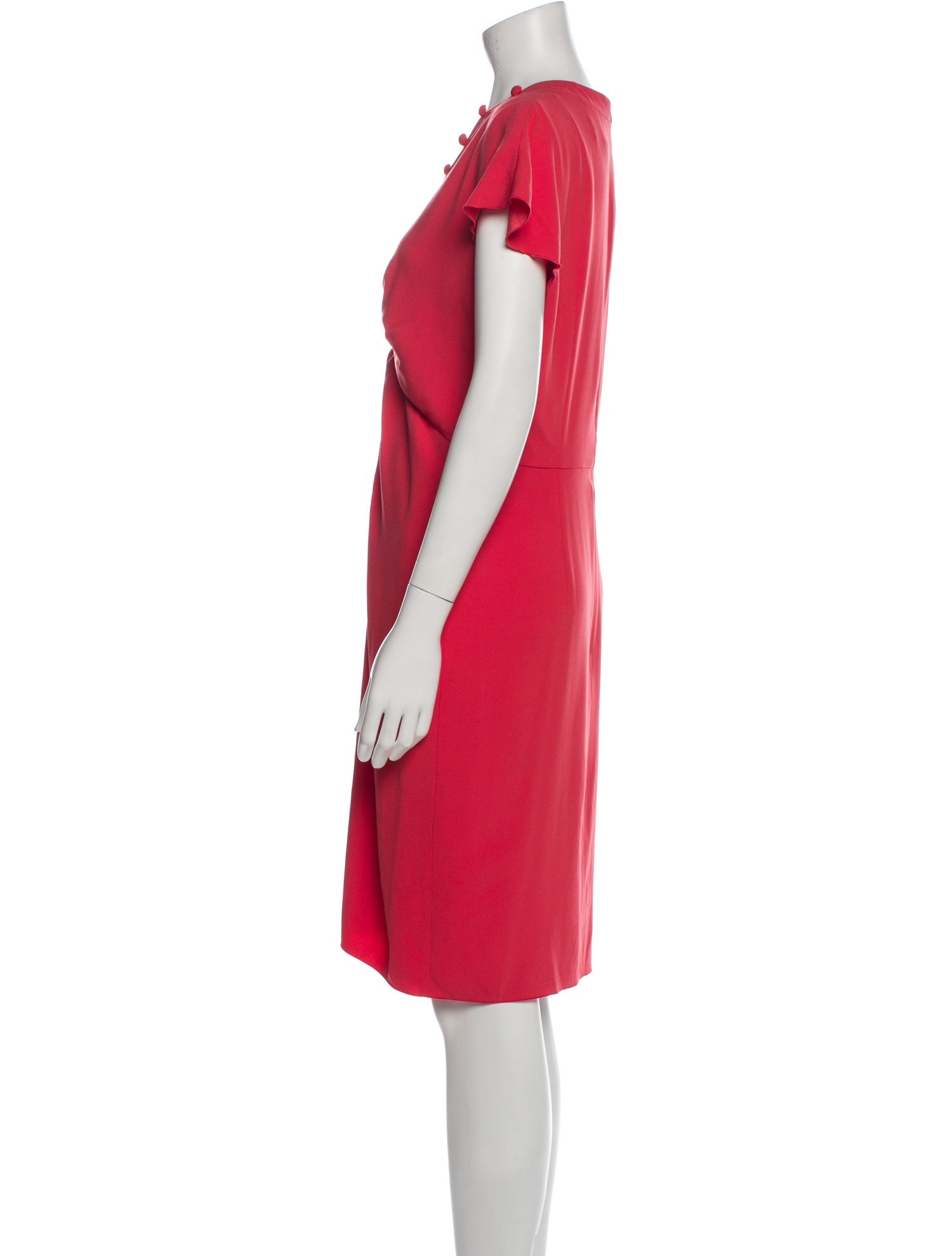 Paule Ka V-Neck Knee-Length Dress