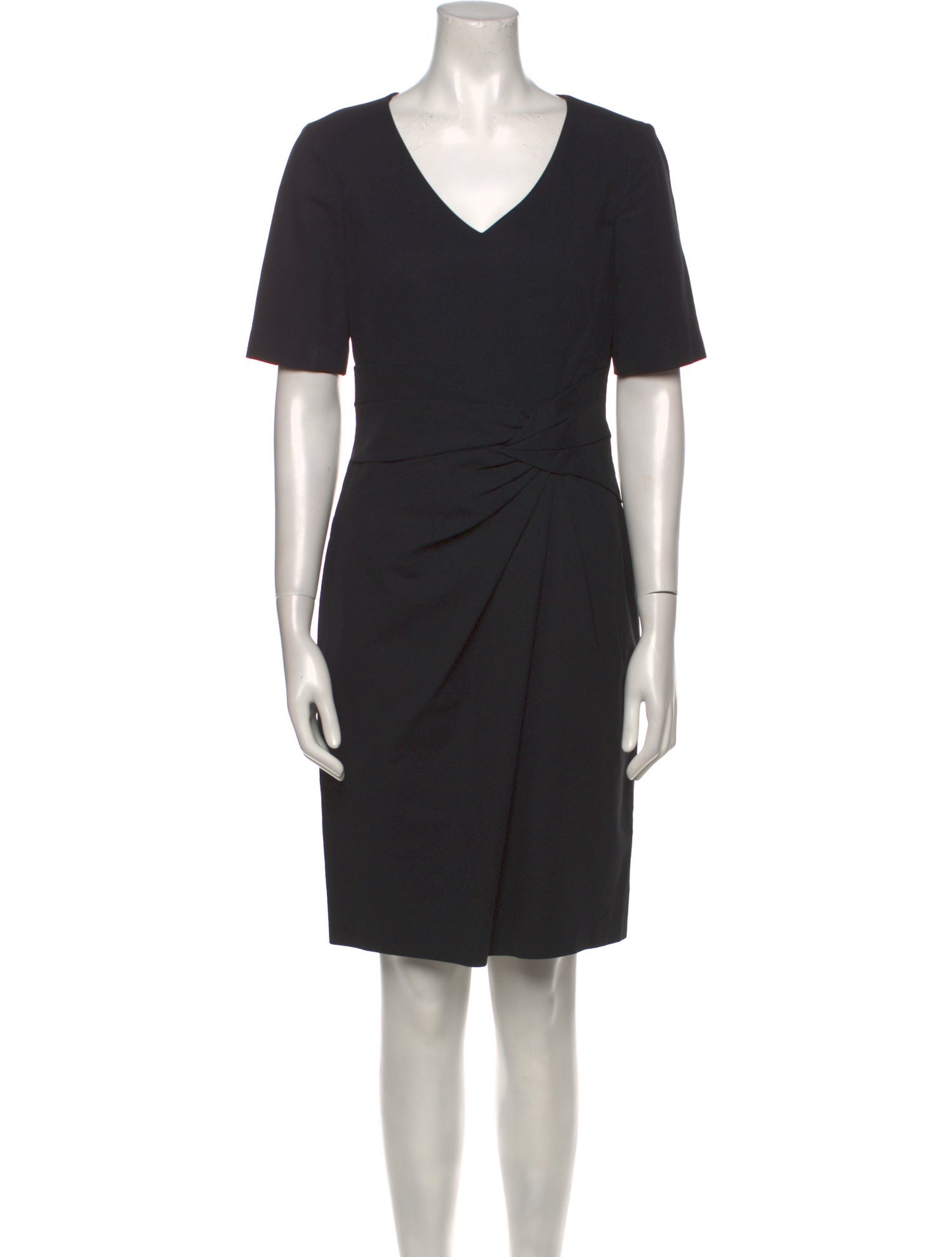 Paule Ka V-Neck Knee-Length Dress