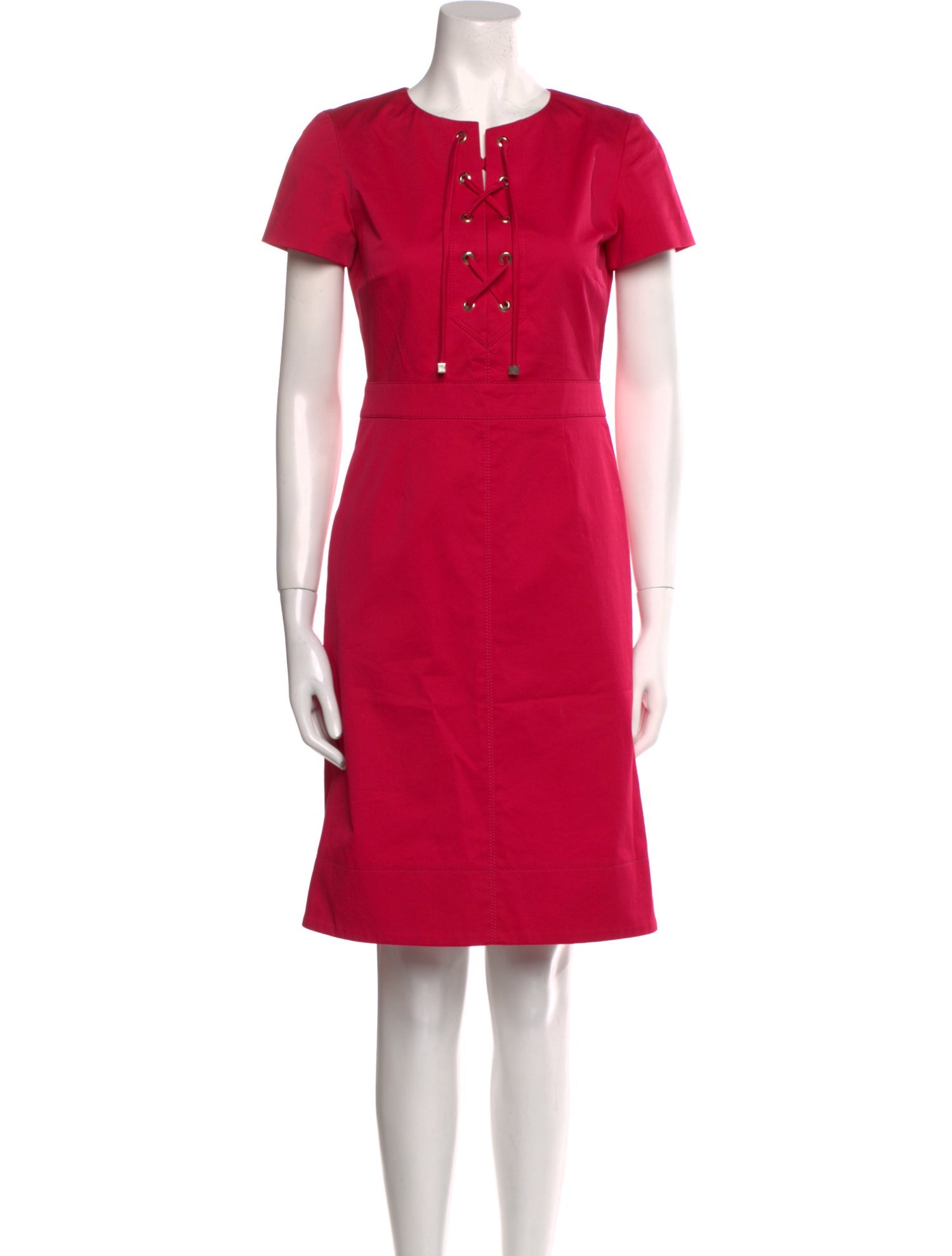 Paule Ka Crew Neck Knee-Length Dress