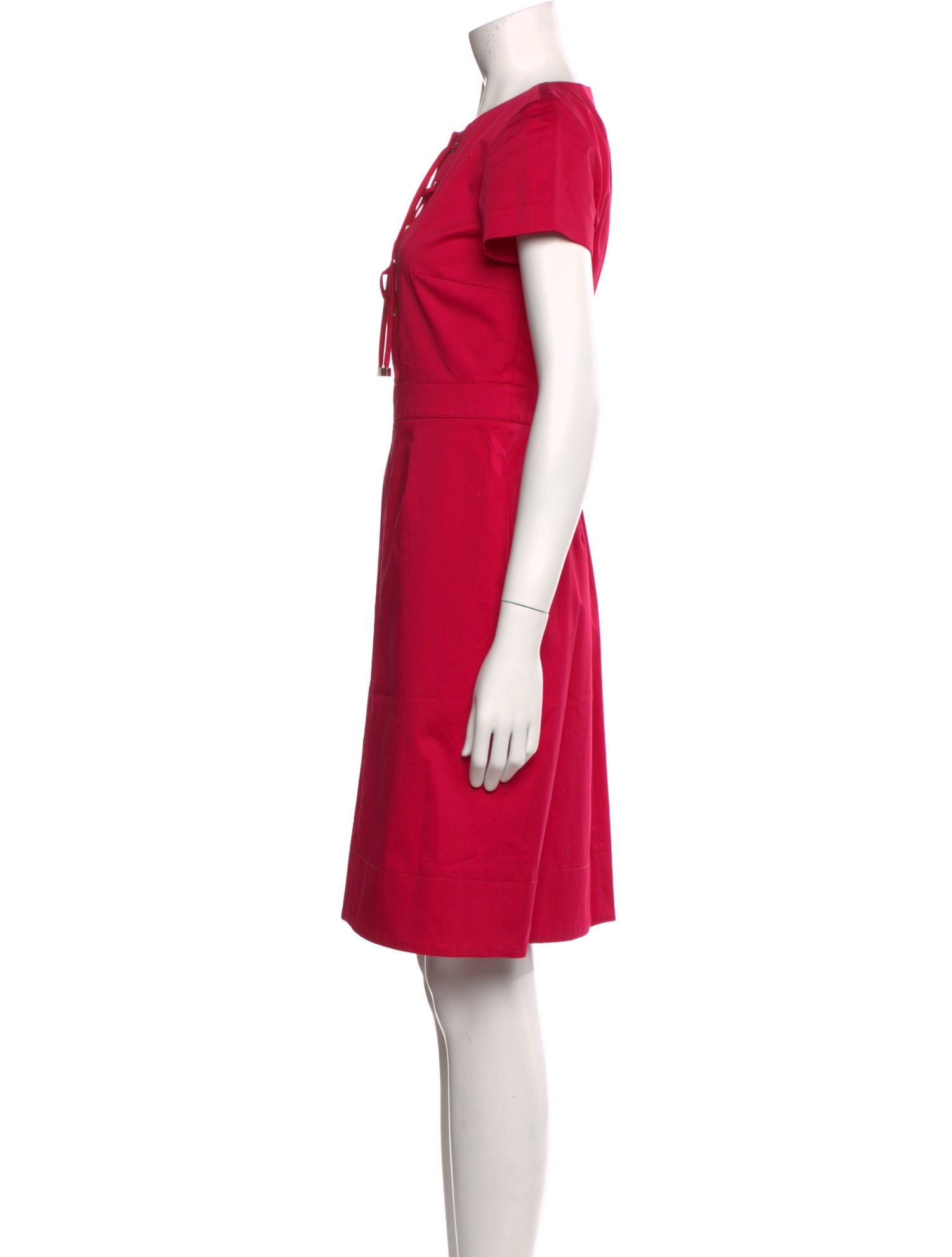 Paule Ka Crew Neck Knee-Length Dress