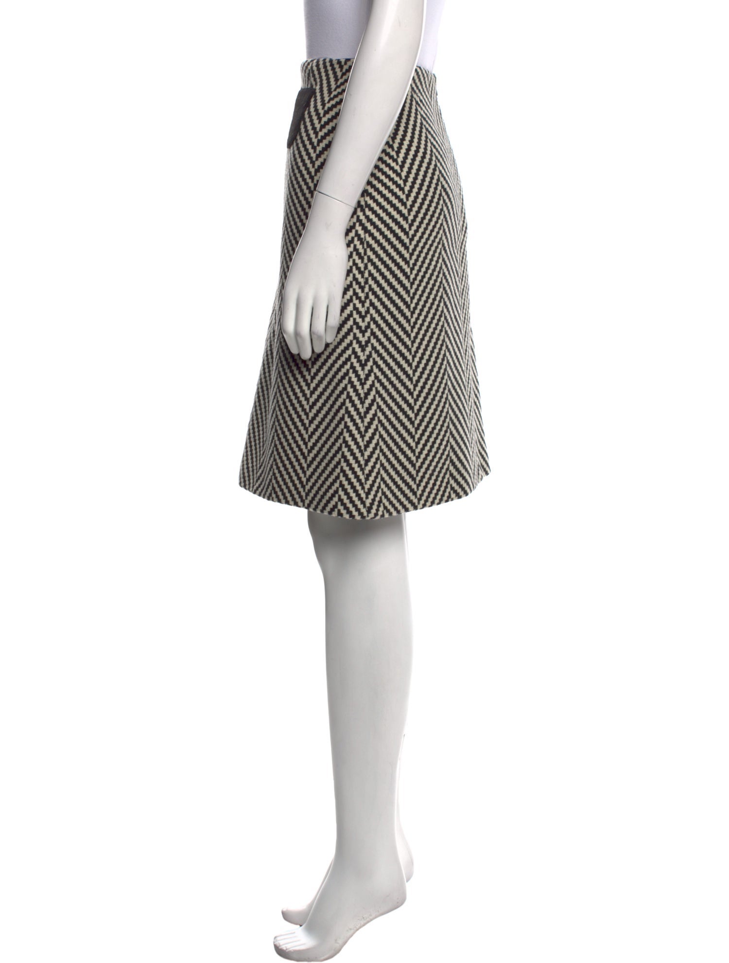 Paule Ka Striped Knee-Length Skirt