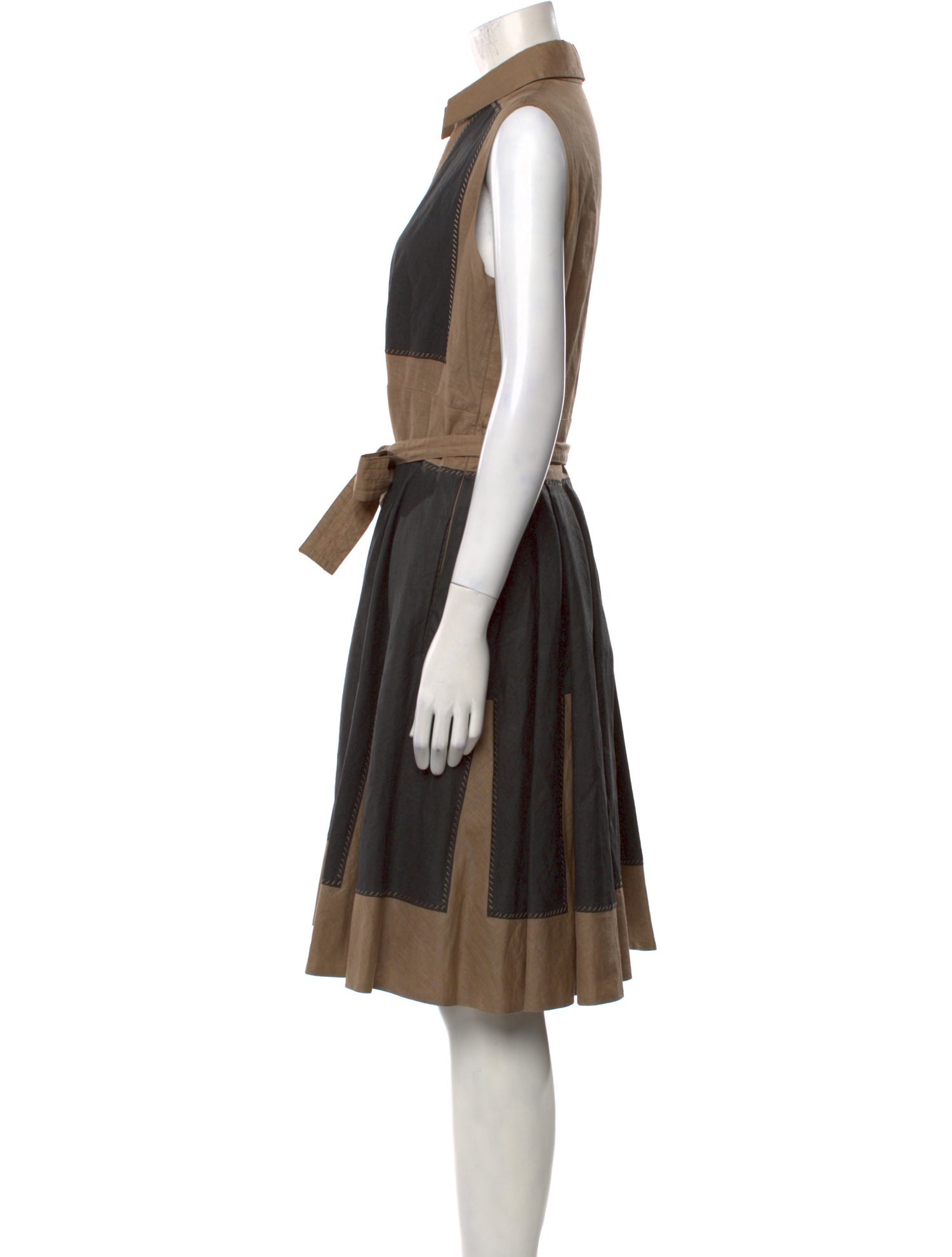 Paule Ka Linen Knee-Length Dress