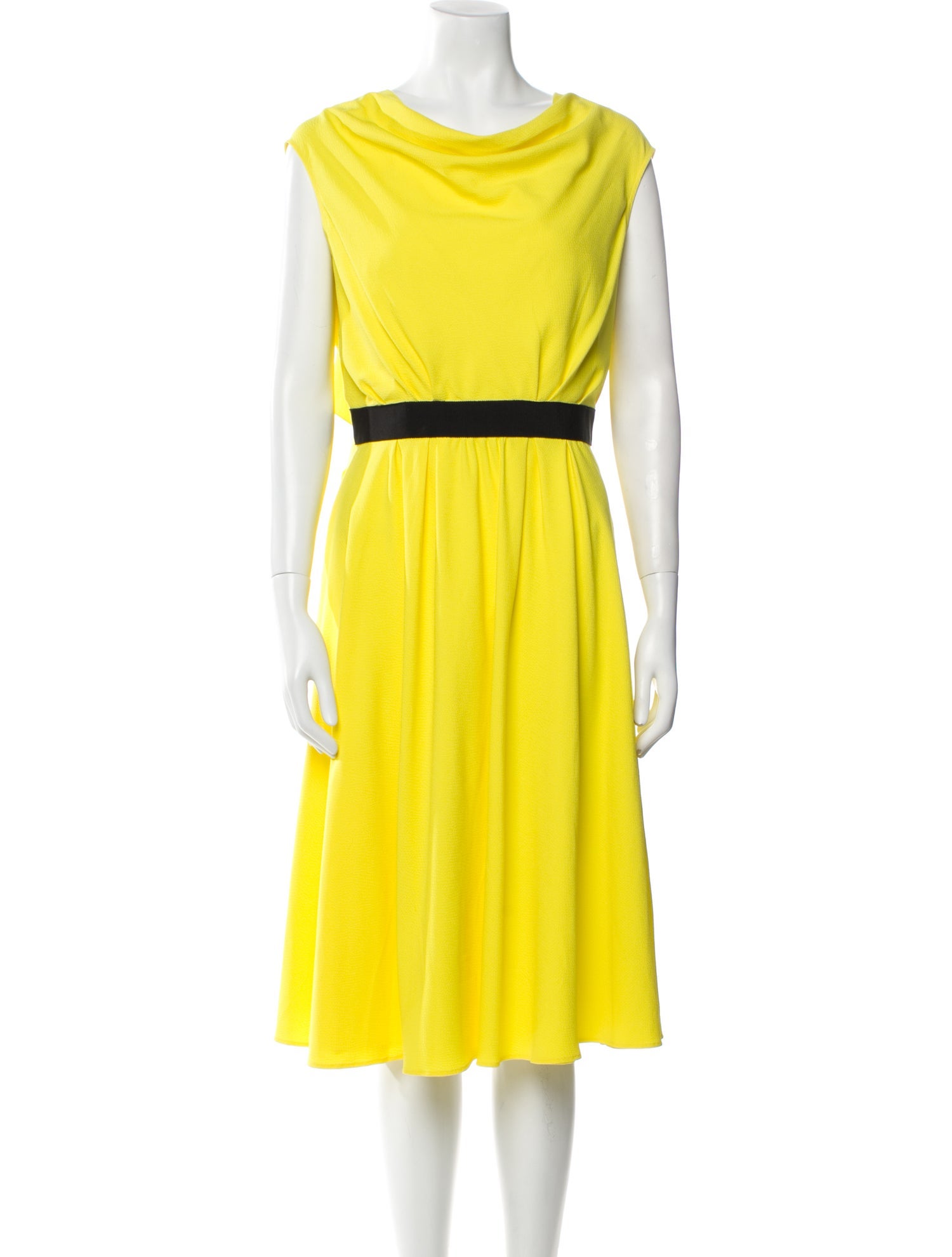 Paule Ka Cowl Neck Midi Length Dress w/ Tags