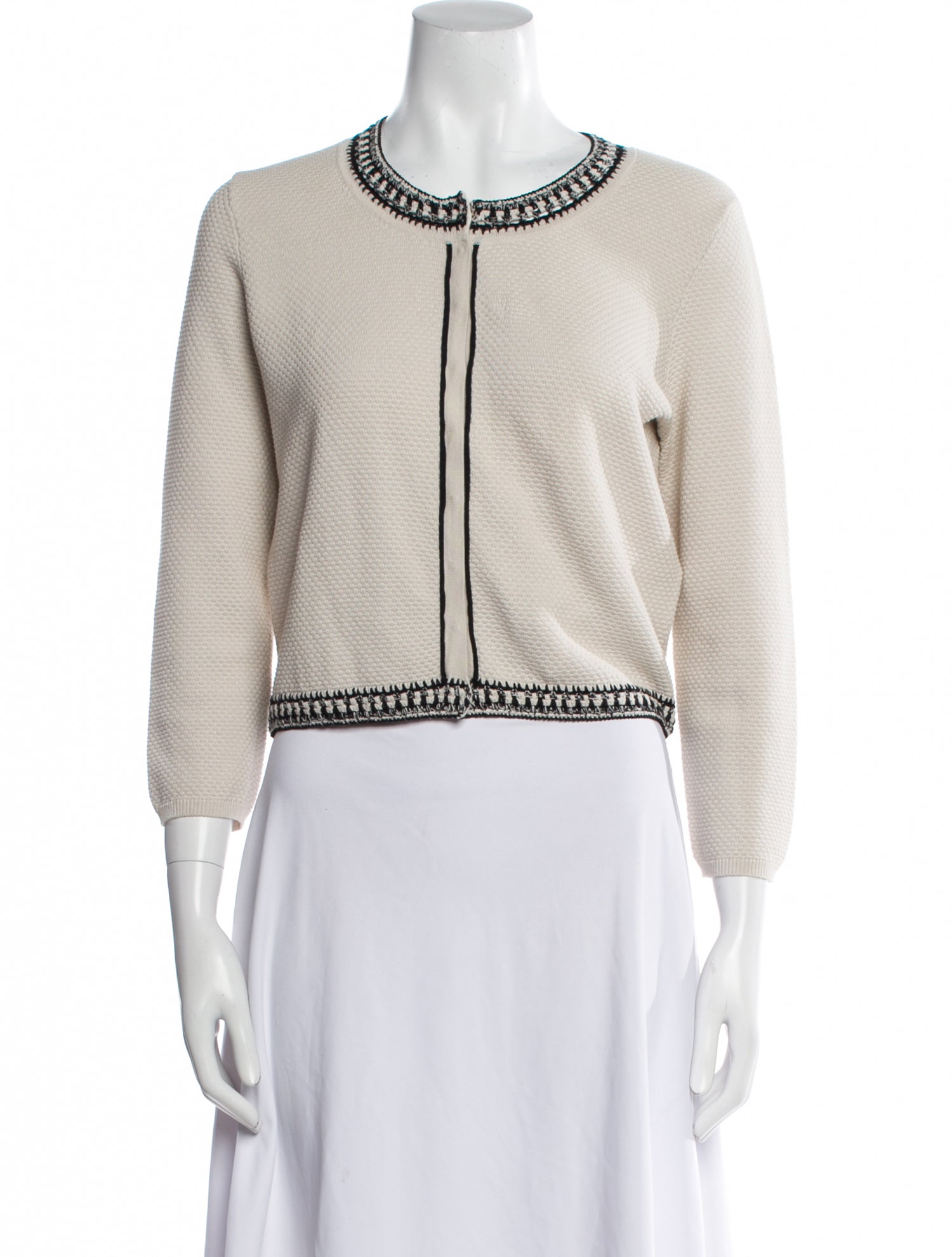 Paule Ka Striped Scoop Neck Sweater