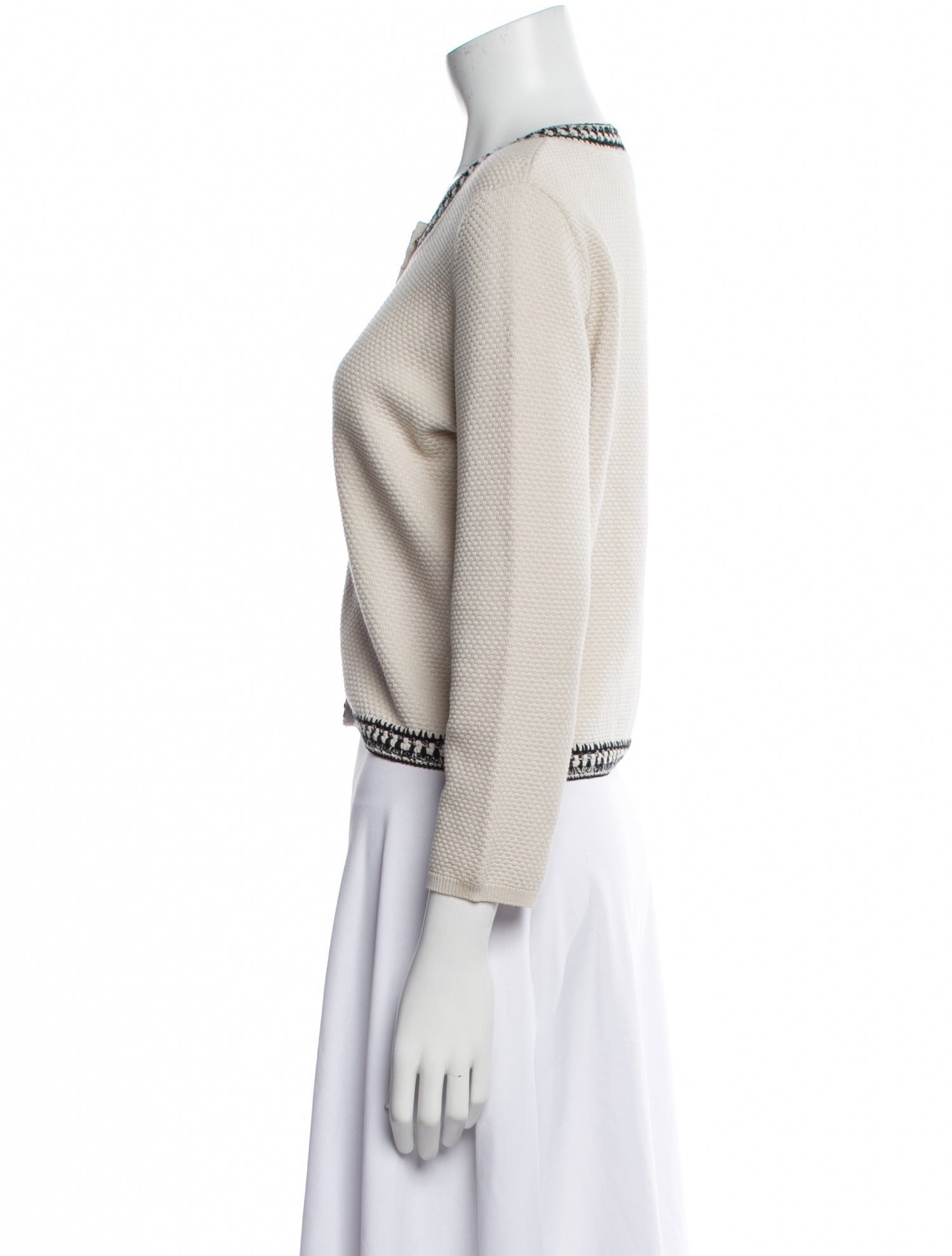 Paule Ka Striped Scoop Neck Sweater