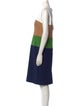 Paule Ka Colorblock Pattern Knee-Length Dress
