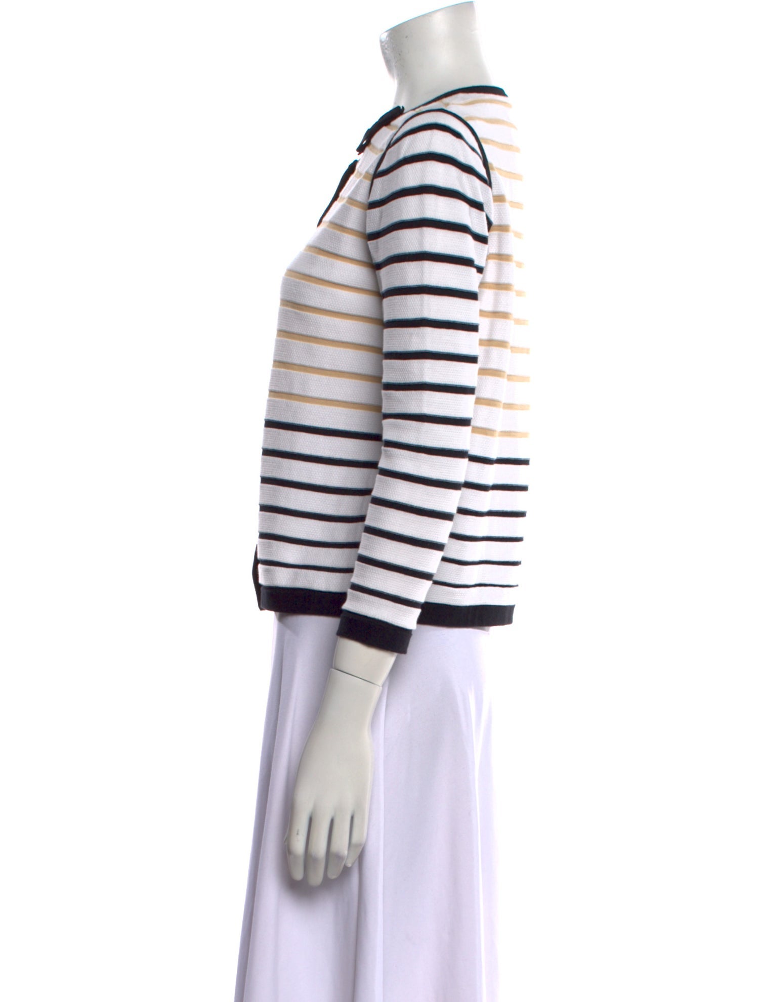 Paule Ka Striped Scoop Neck Sweater