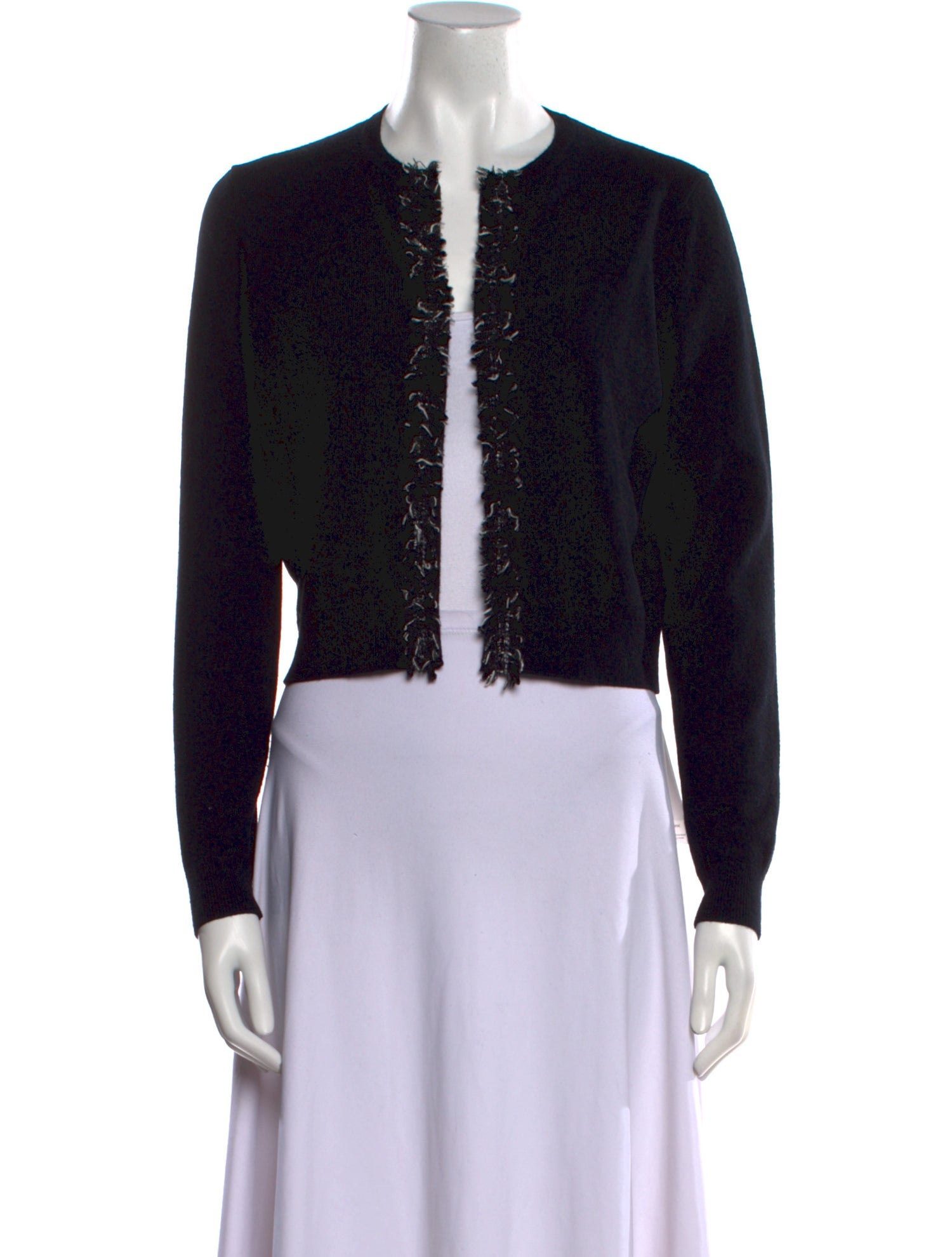 Paule Ka Virgin Wool Tweed Pattern Sweater