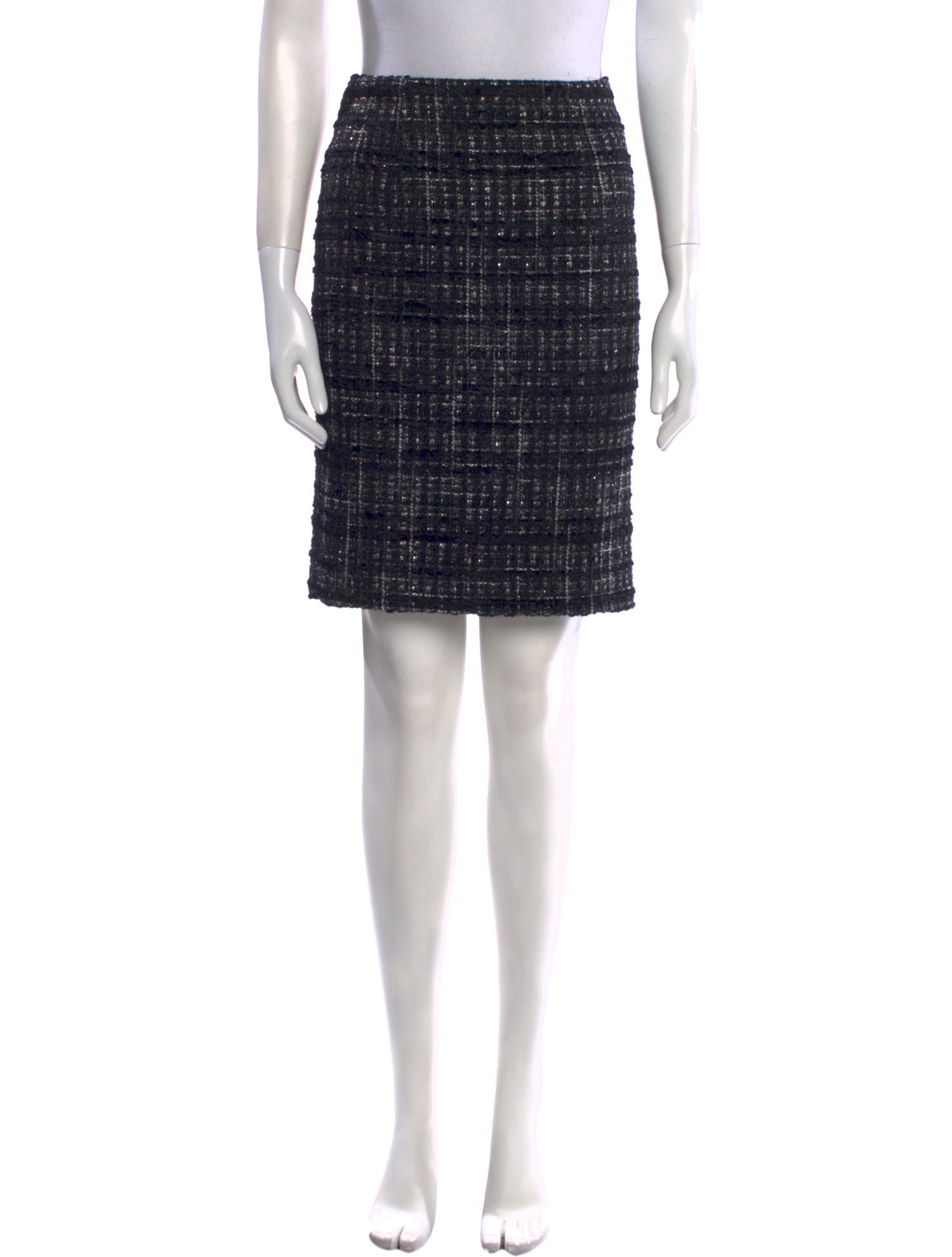 Paule Ka Plaid Print Knee-Length Skirt