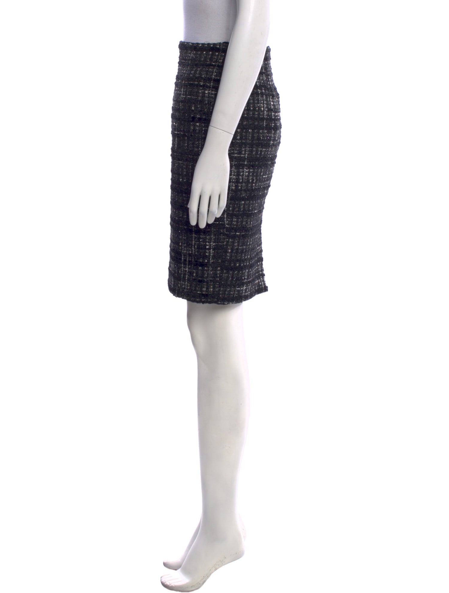 Paule Ka Plaid Print Knee-Length Skirt