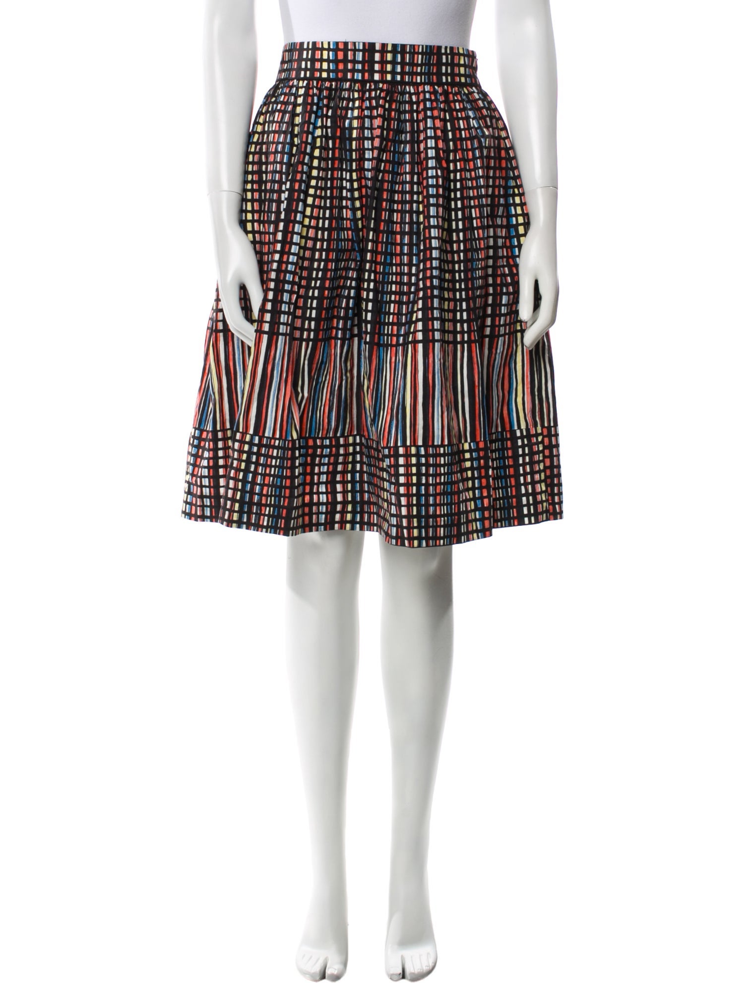 Paule Ka Plaid Print Knee-Length Skirt