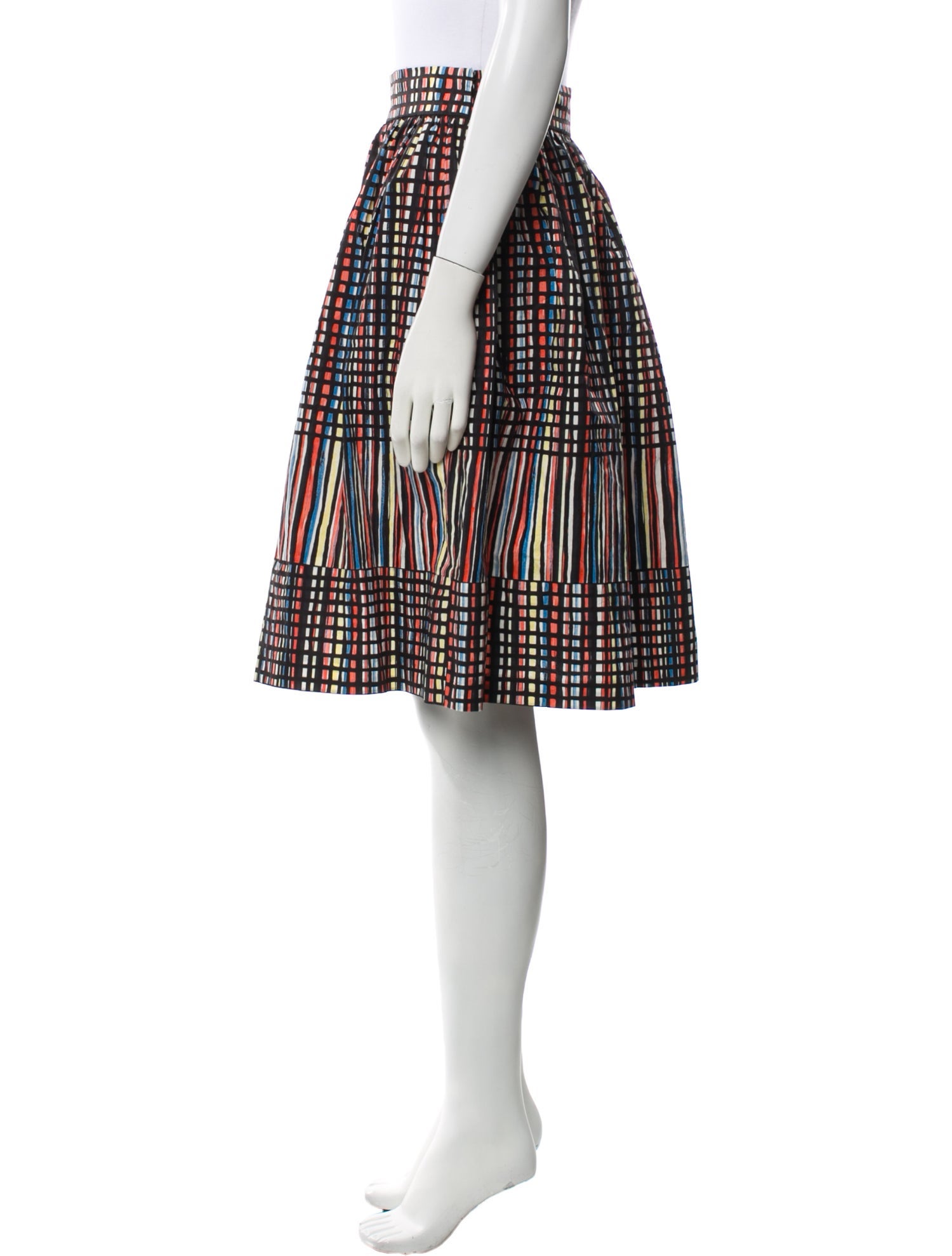 Paule Ka Plaid Print Knee-Length Skirt