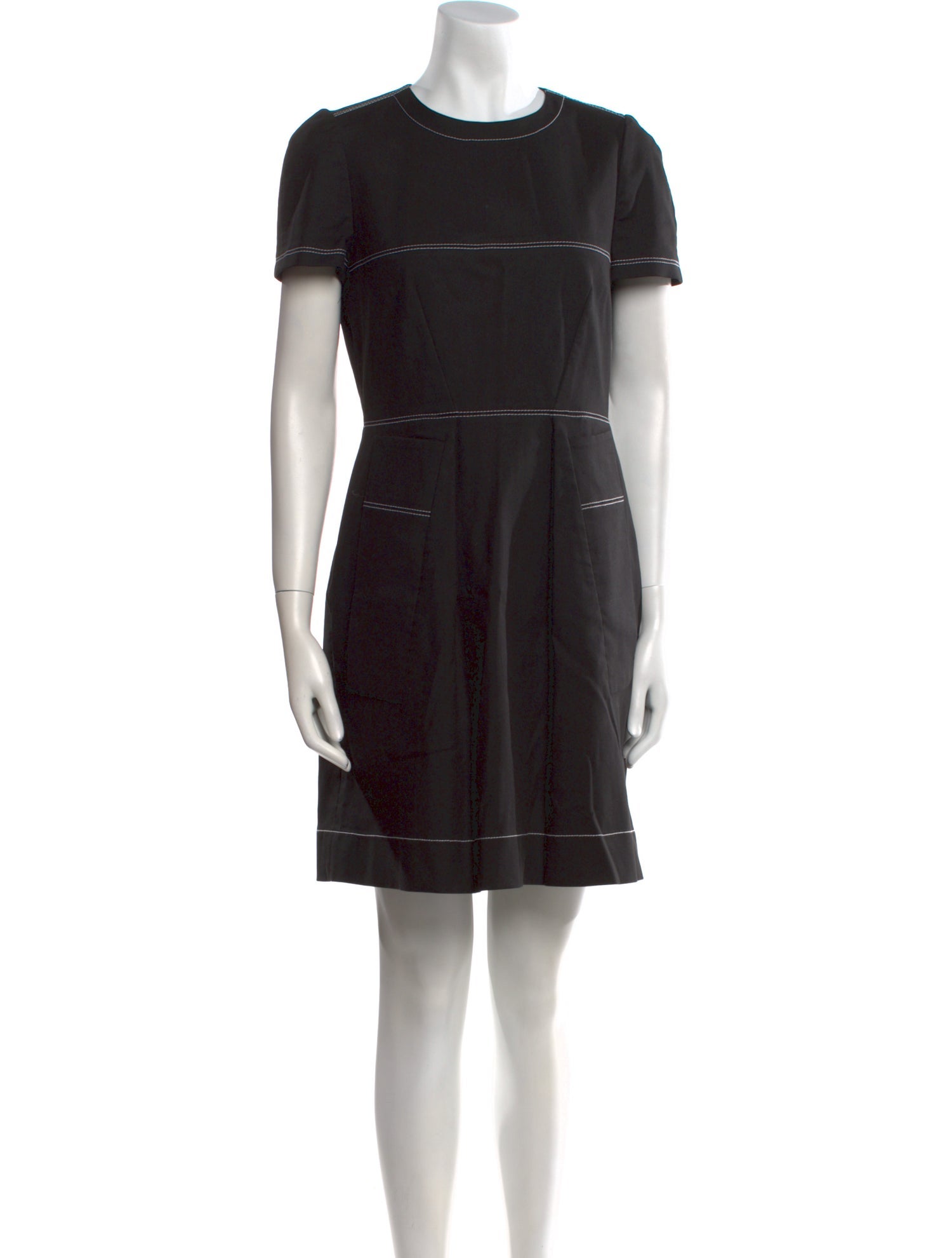 Paule Ka Crew Neck Knee-Length Dress