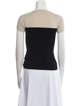 Paule Ka Cashmere Colorblock Pattern Sweater