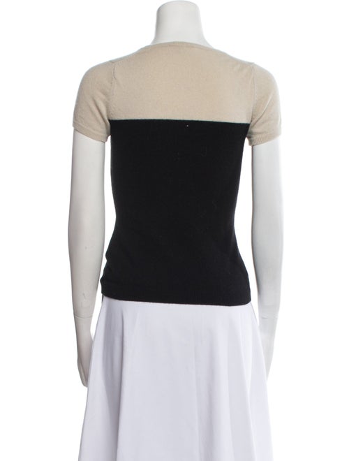 Paule Ka Cashmere Colorblock Pattern Sweater