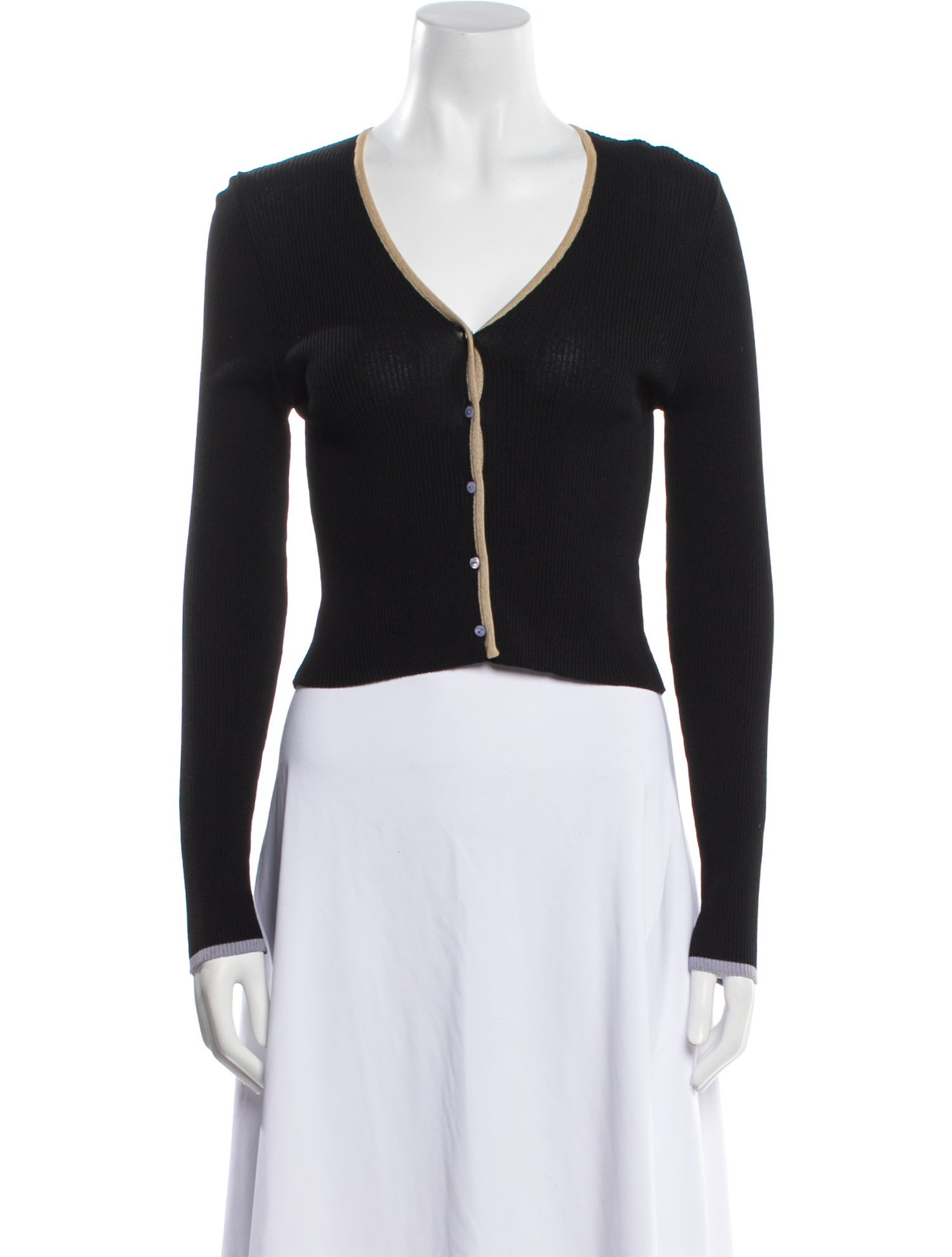 Paule Ka V-Neck Long Sleeve Bodysuit