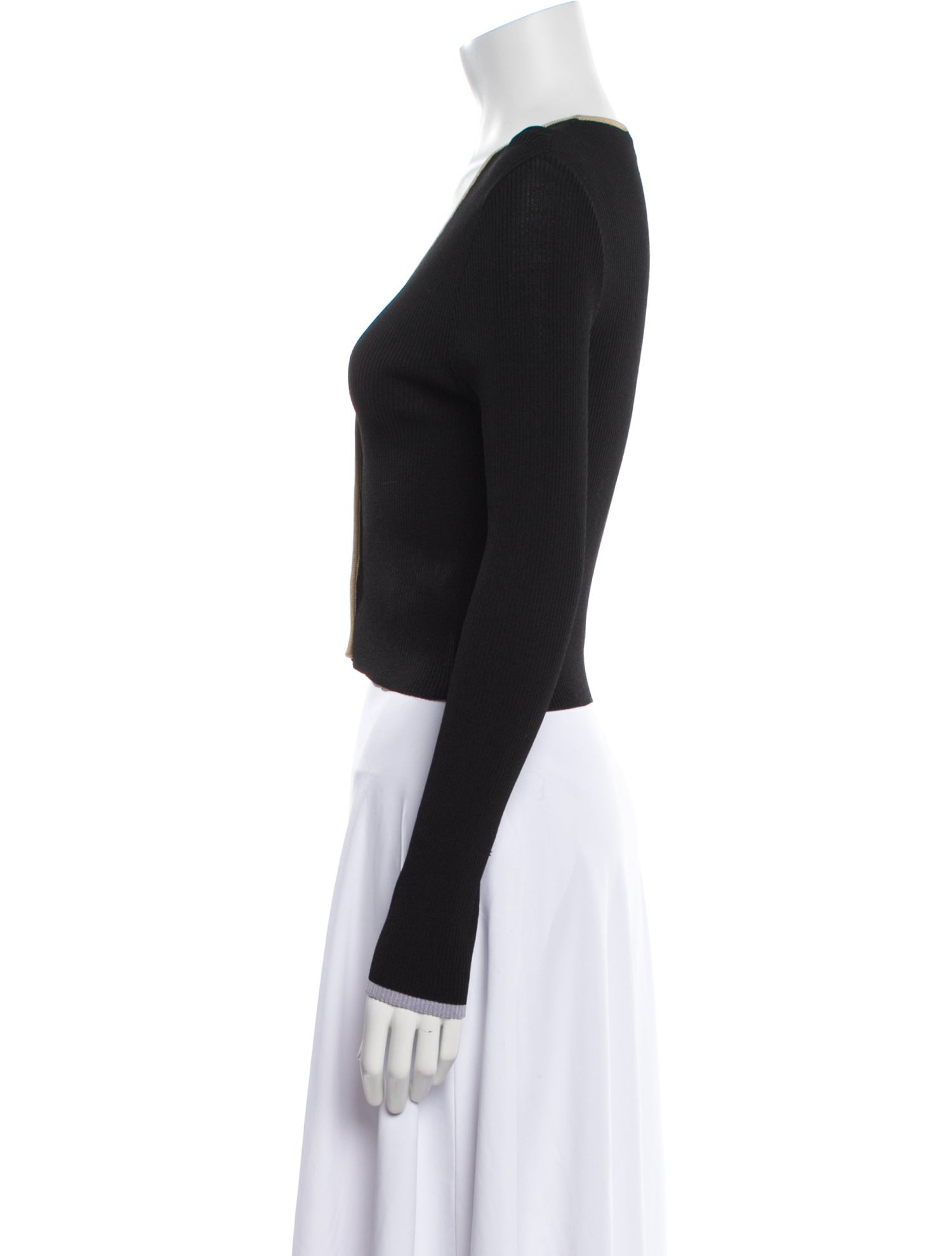 Paule Ka V-Neck Long Sleeve Bodysuit